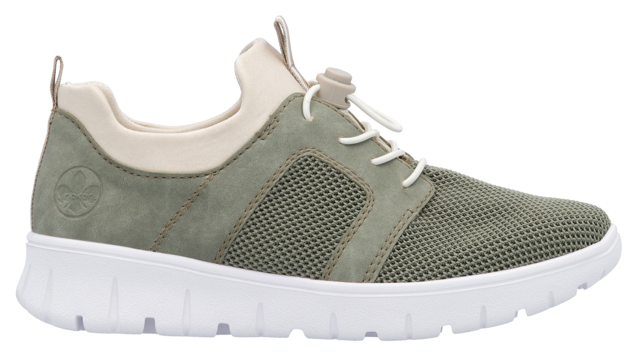 Rieker Slip-on sneakers , lage schoen, vrijetijdssneaker, instapschoen met aantrek lussen