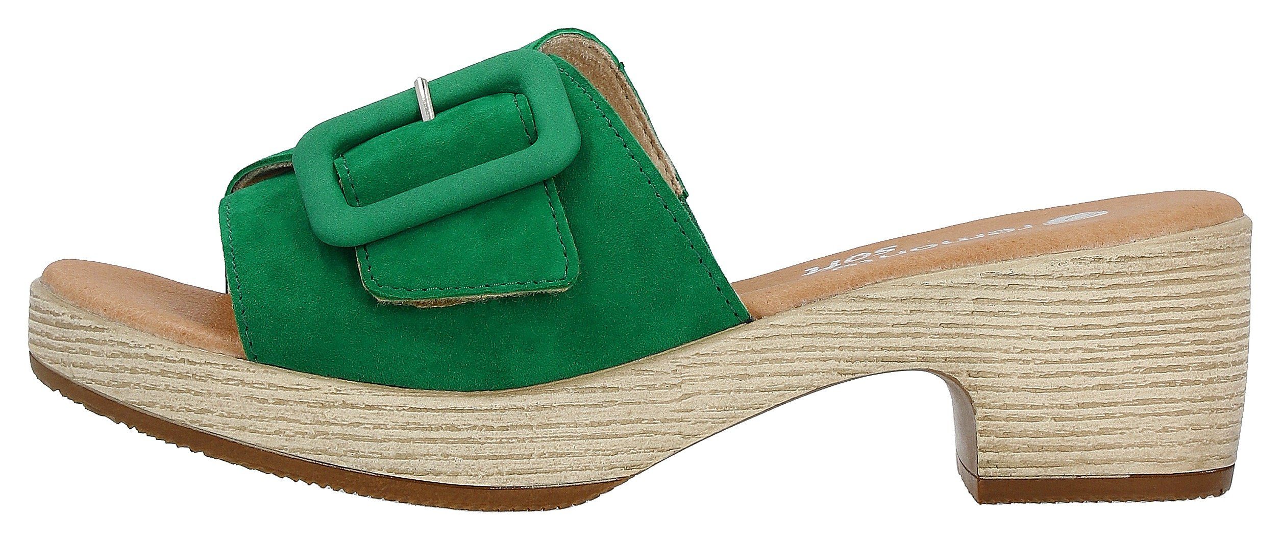 Remonte Slippers ELLE-Collection blokhak, zomerschoen, slippers, decoratieve gesp, elle-collectie