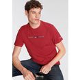 tommy jeans t-shirt tjm 3d linear logo tee rood