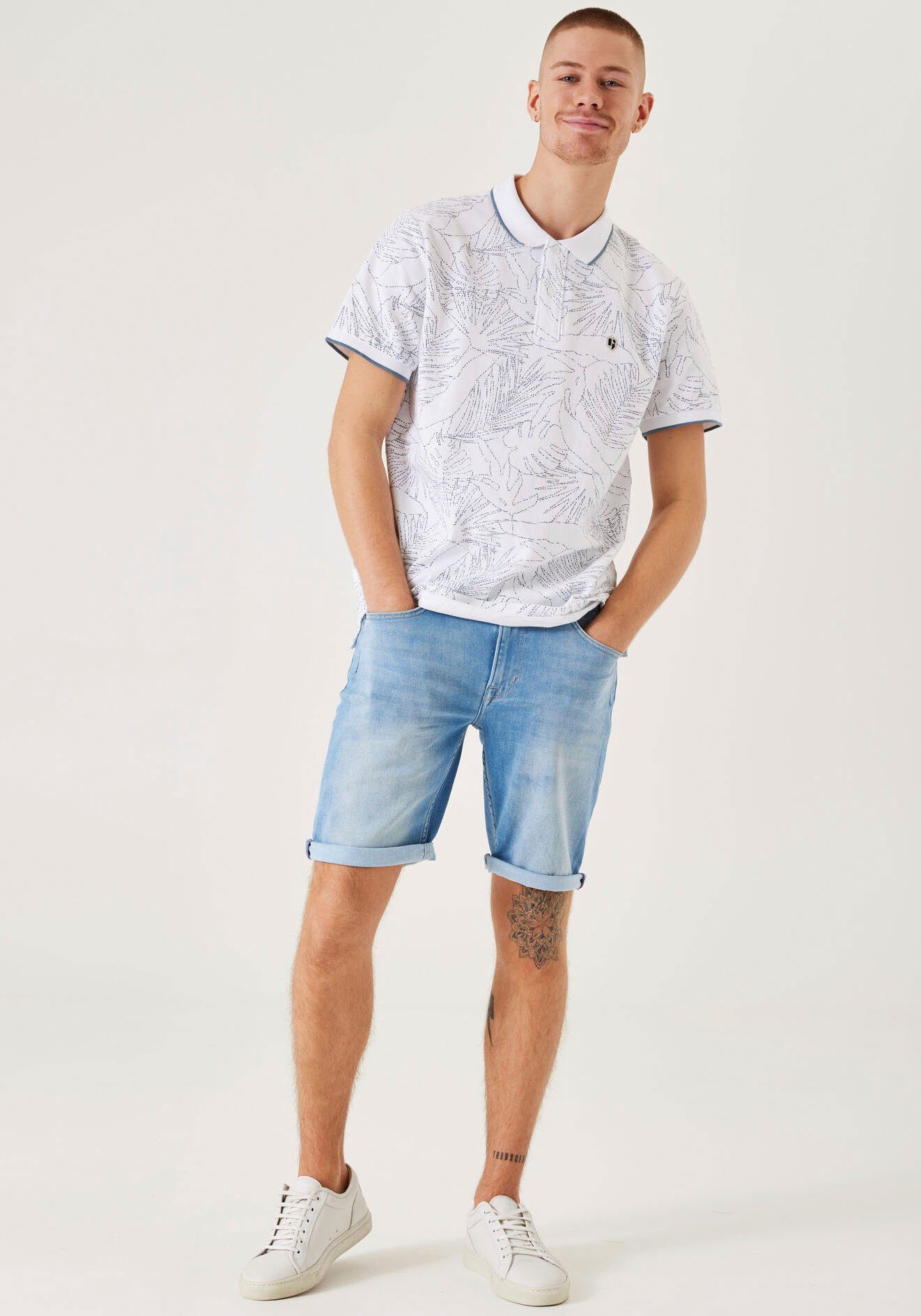 Garcia Poloshirt met een gebloemd motief all-over