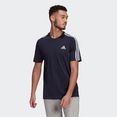 adidas sportswear t-shirt essentials 3-stripes blauw