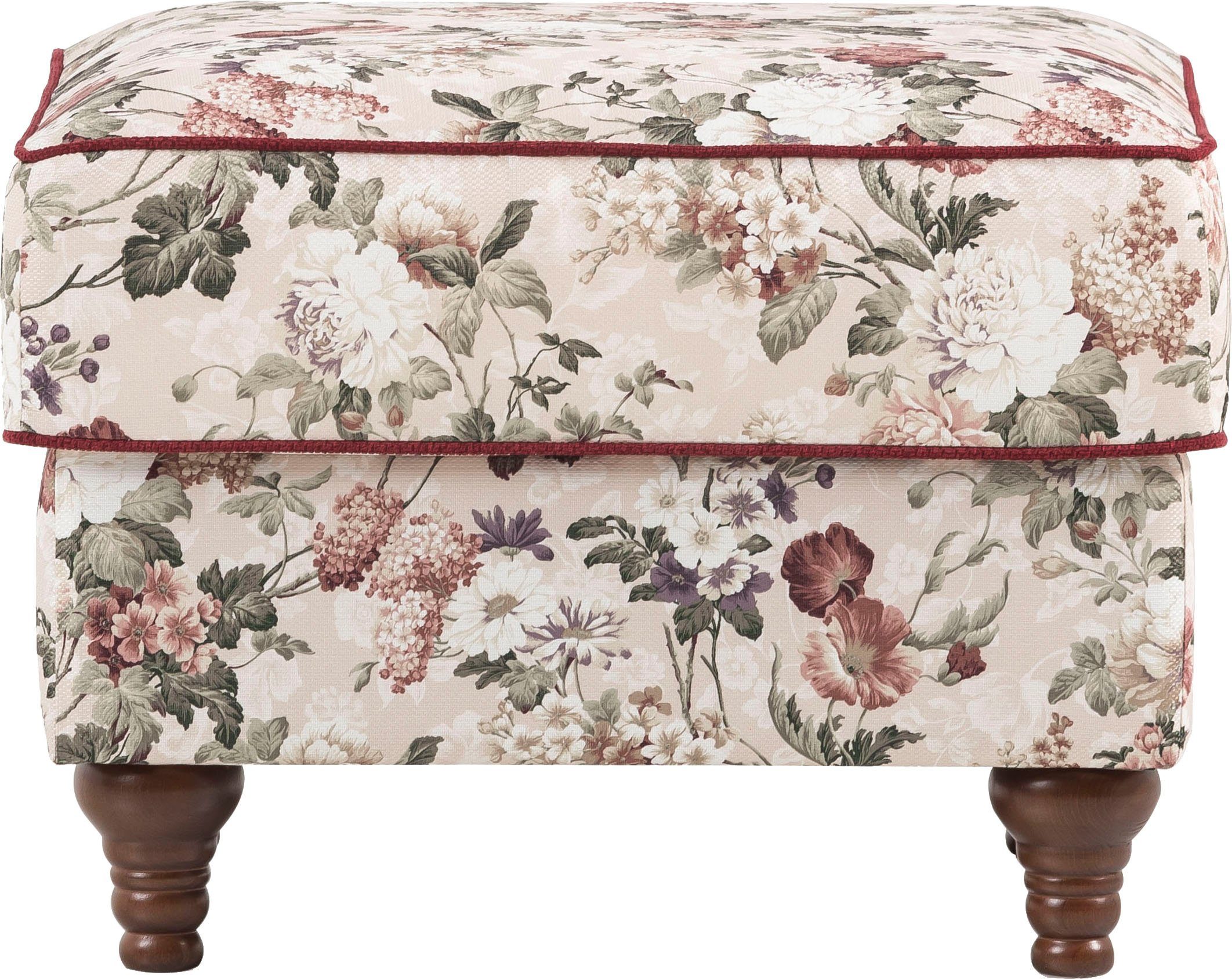 Home affaire Hocker LUCIENNE met gedraaide houten poten
