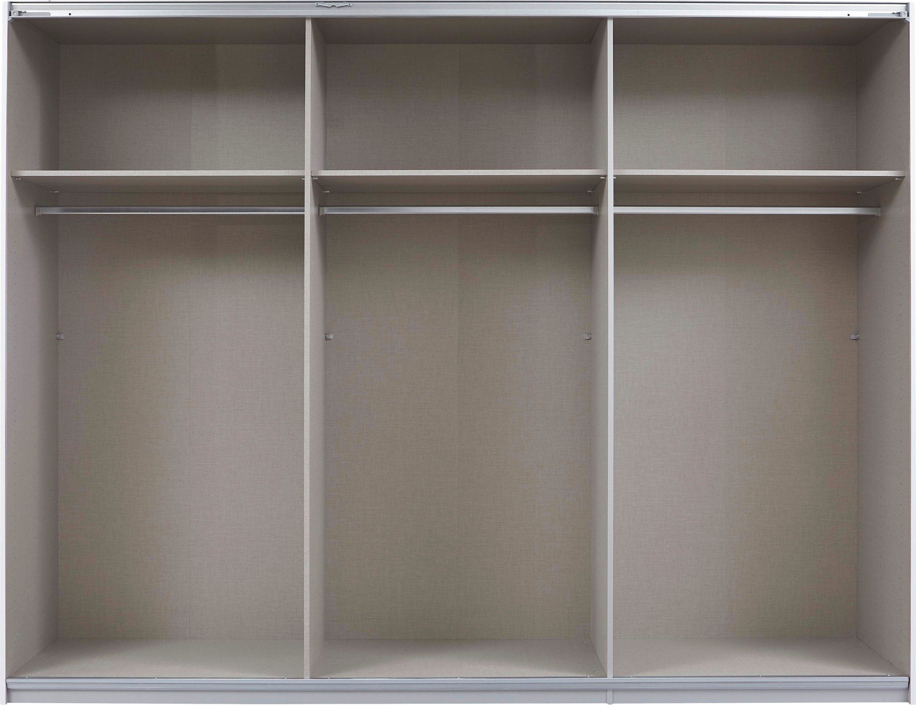 rauch Zweefdeurkast Quadra kledingkast BESTSELLER kast garderobe met mogelijkheid tot individuele frontuitvoering, lichtlopende deuren