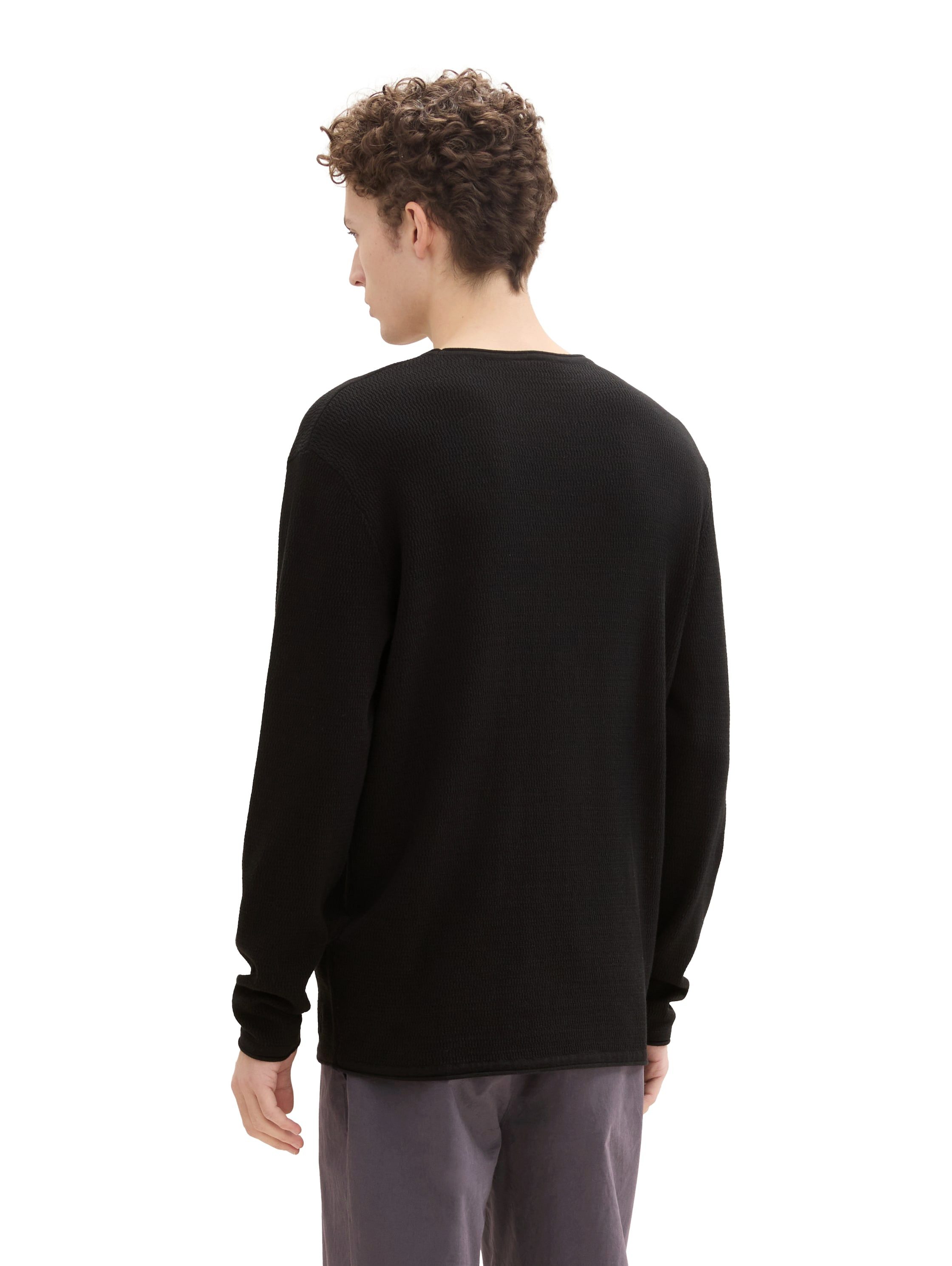 Tom Tailor Denim Trui met ronde hals met structuur