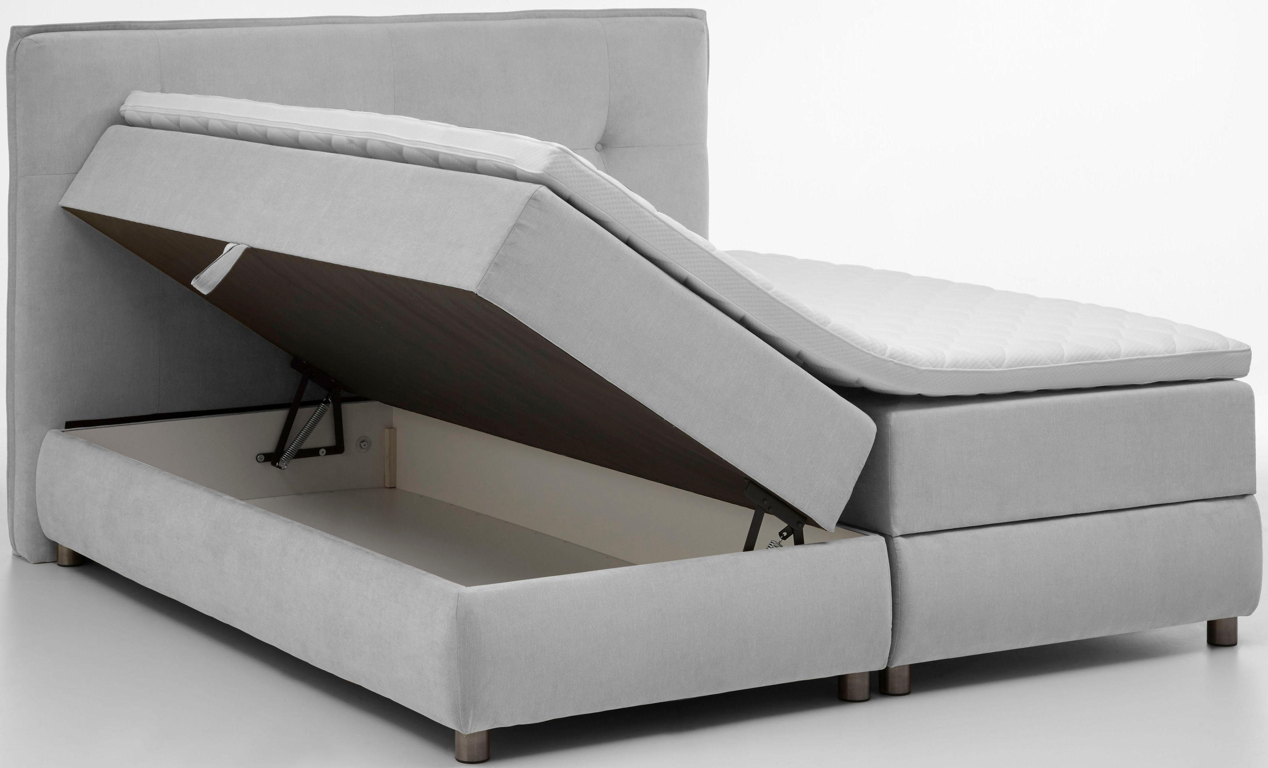 ATLANTIC home collection Boxspring Tilo met pocketveringsmatras, met bedkist en topmatras