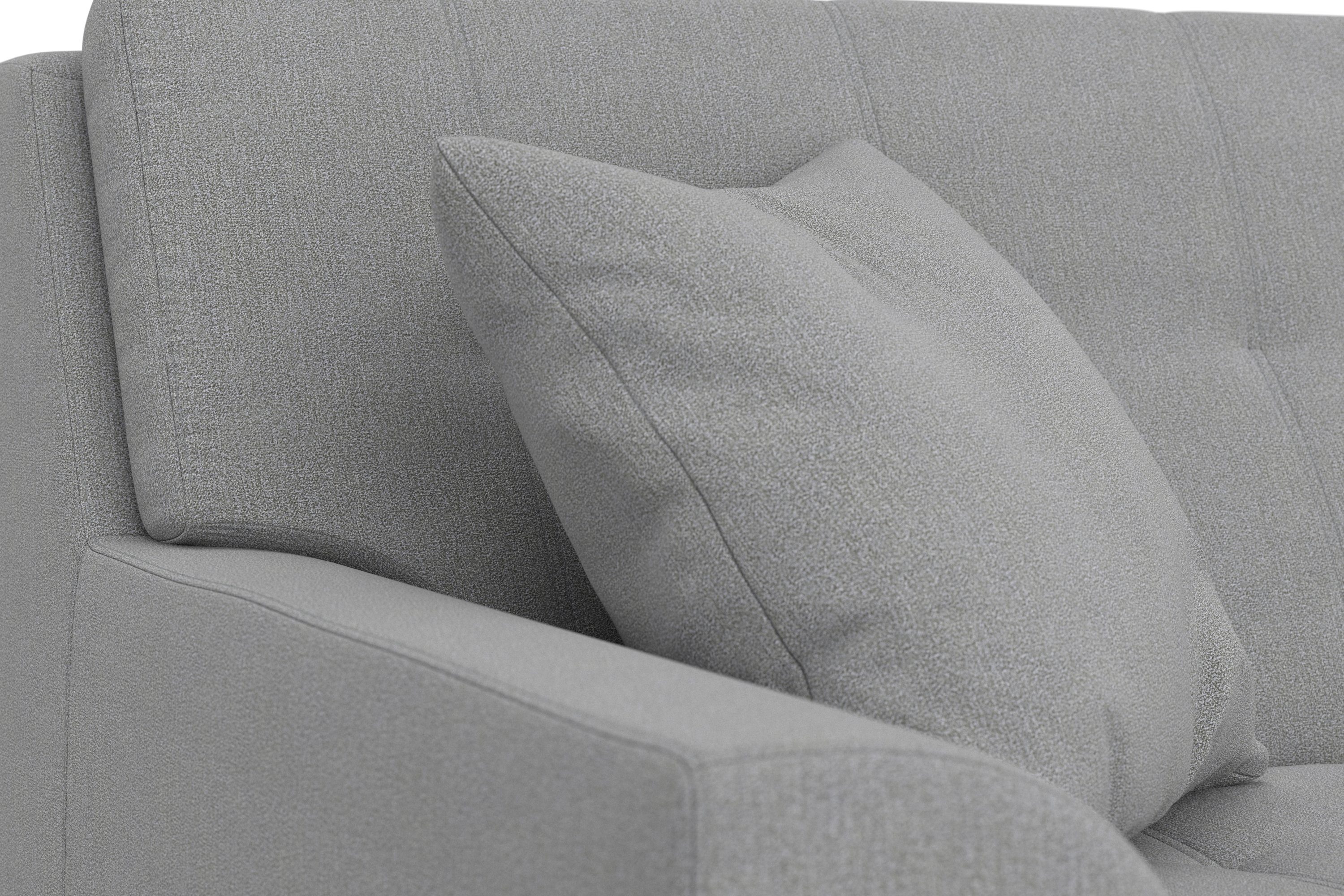 DOMO collection Hoekbank Treviso veel bekledingen, ook in cord, L-vorm, B/D/H: 267/80/83 cm optioneel met slaapbank functie, incl. sierkussens, hoogwaardig doorgestikt patroon