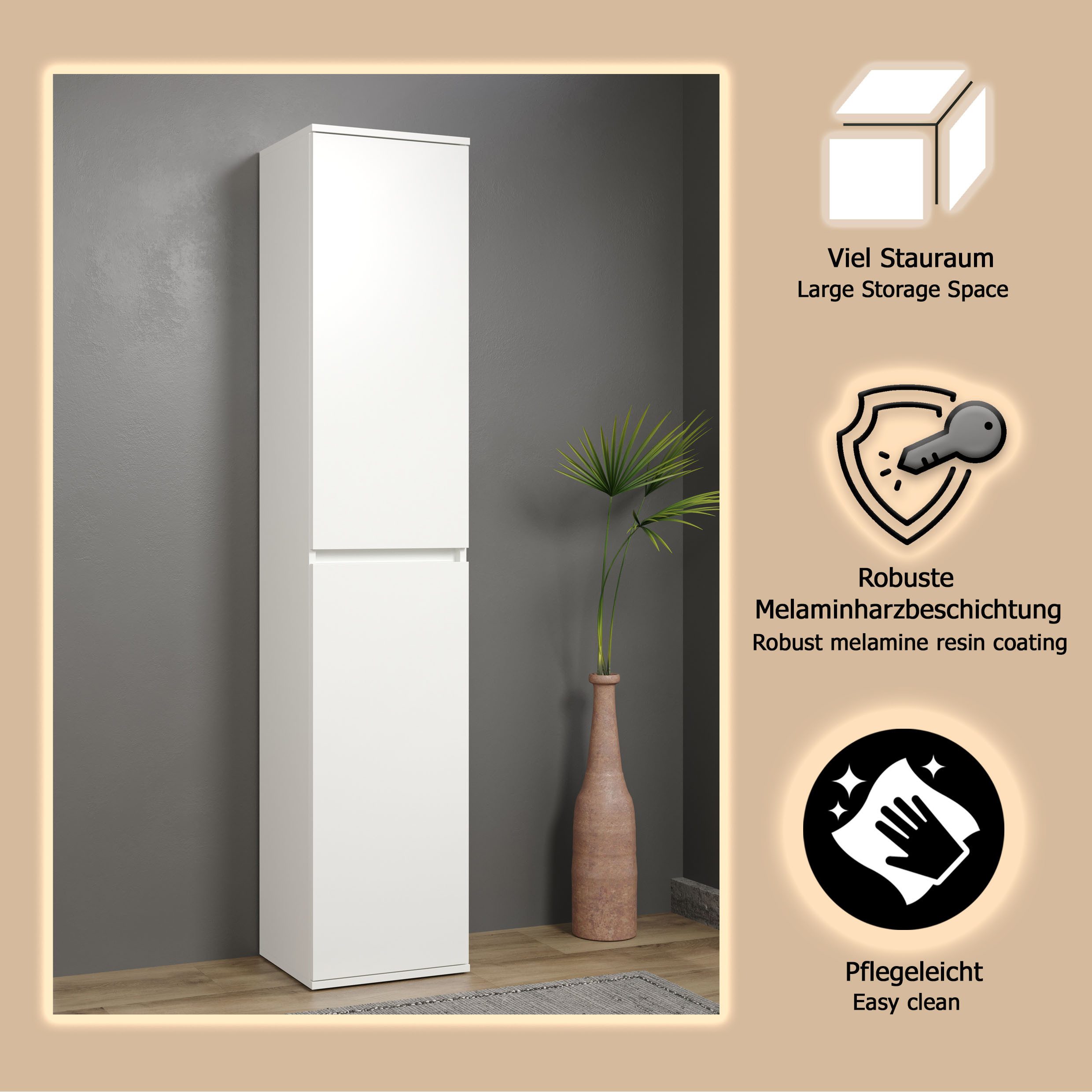 INOSIGN Multifunctionele kast NOVARA of garderobekast - (d/h): 34/191 cm, breedte 37 cm of 74 cm
