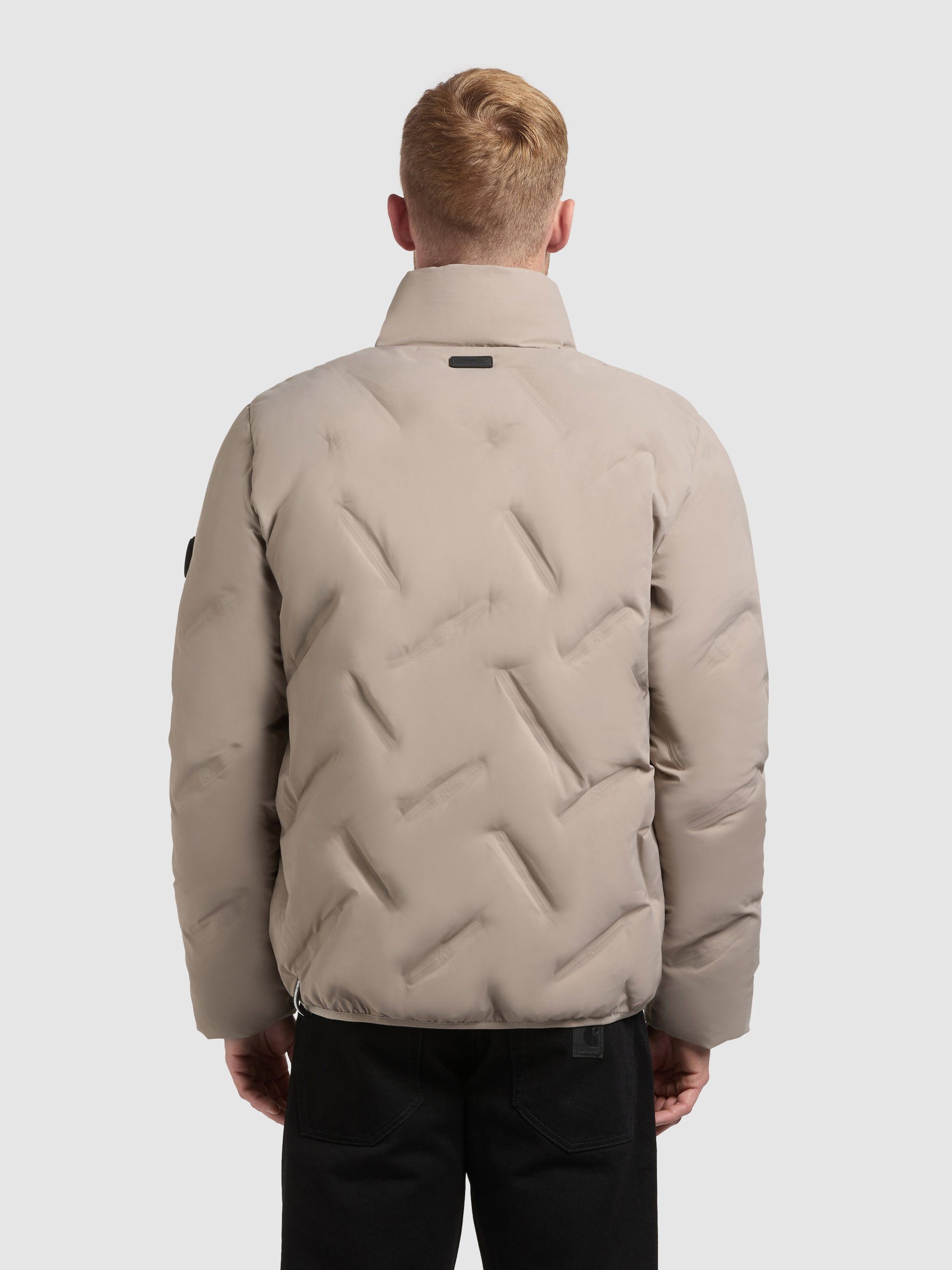 khujo Gewatteerde jas Clover met hoogwaardige reliëf