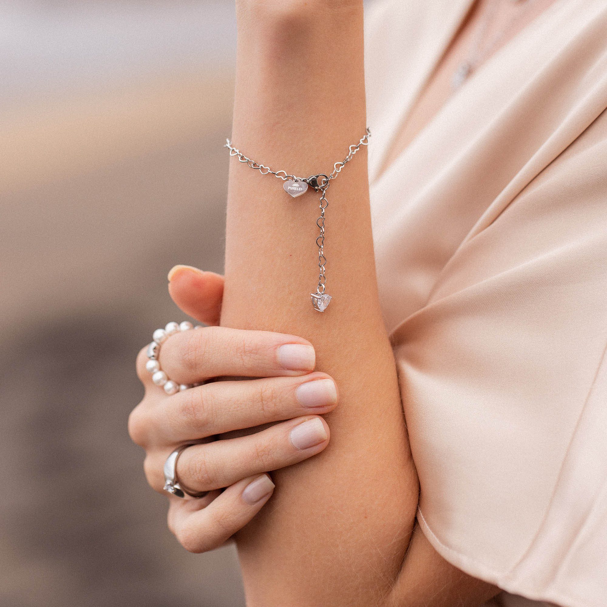 Purelei Armband Sieraden cadeau Endless Love hart, 23031-Armband-Endless-Love