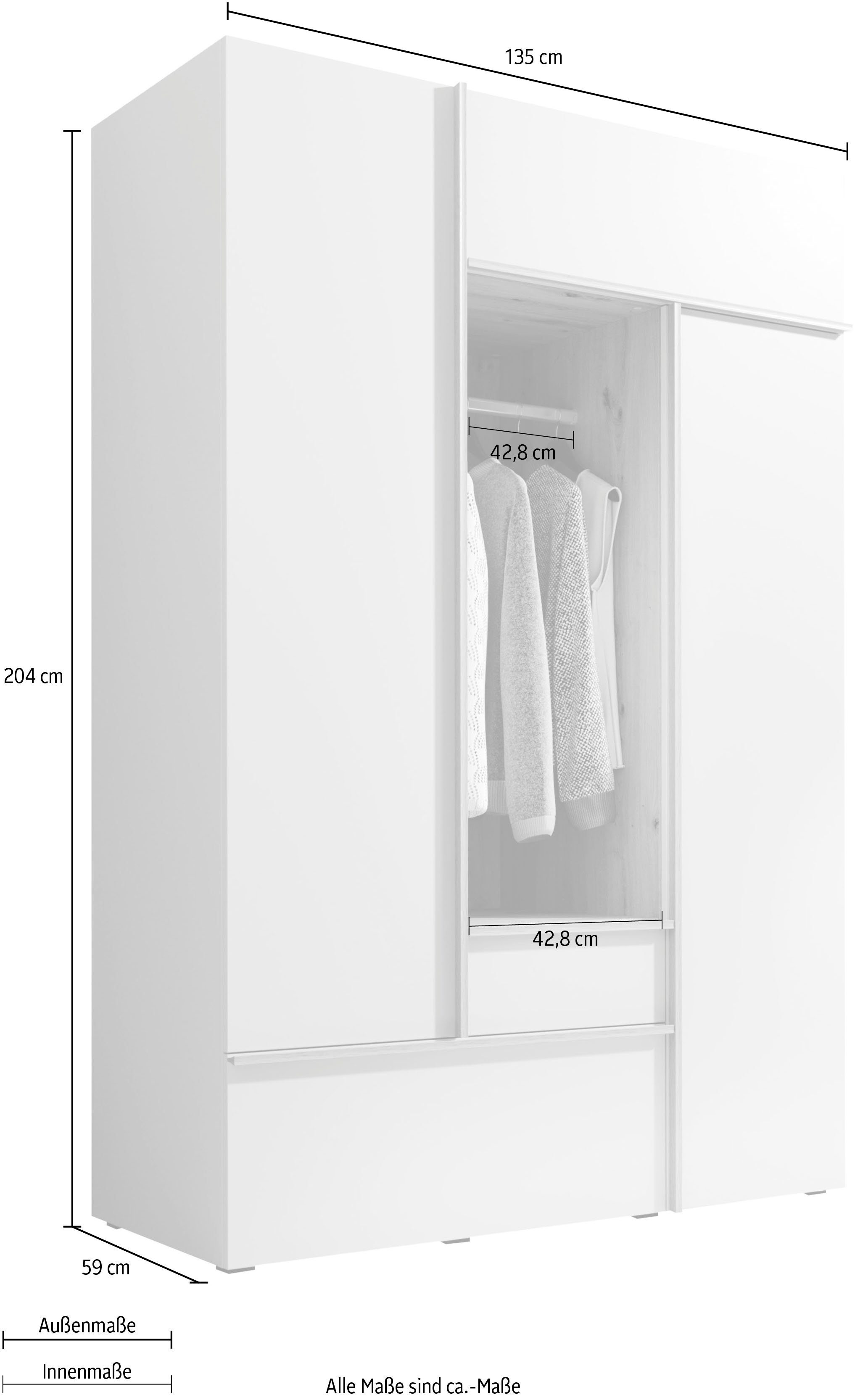 Schlafkontor Kledingkast Balve geschikt voor slaapkamers of gangen