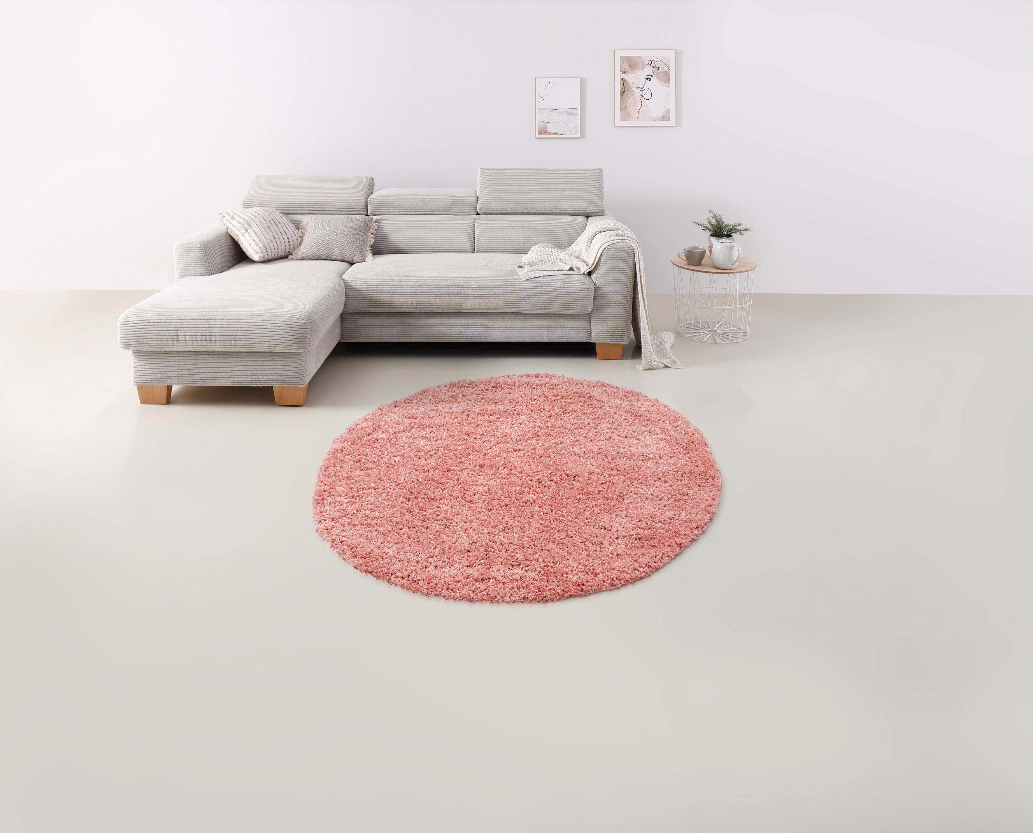 my home Vloerkleed Viva vloerkleed rond Unikleuren, uni, bijzonder zacht en behaaglijk