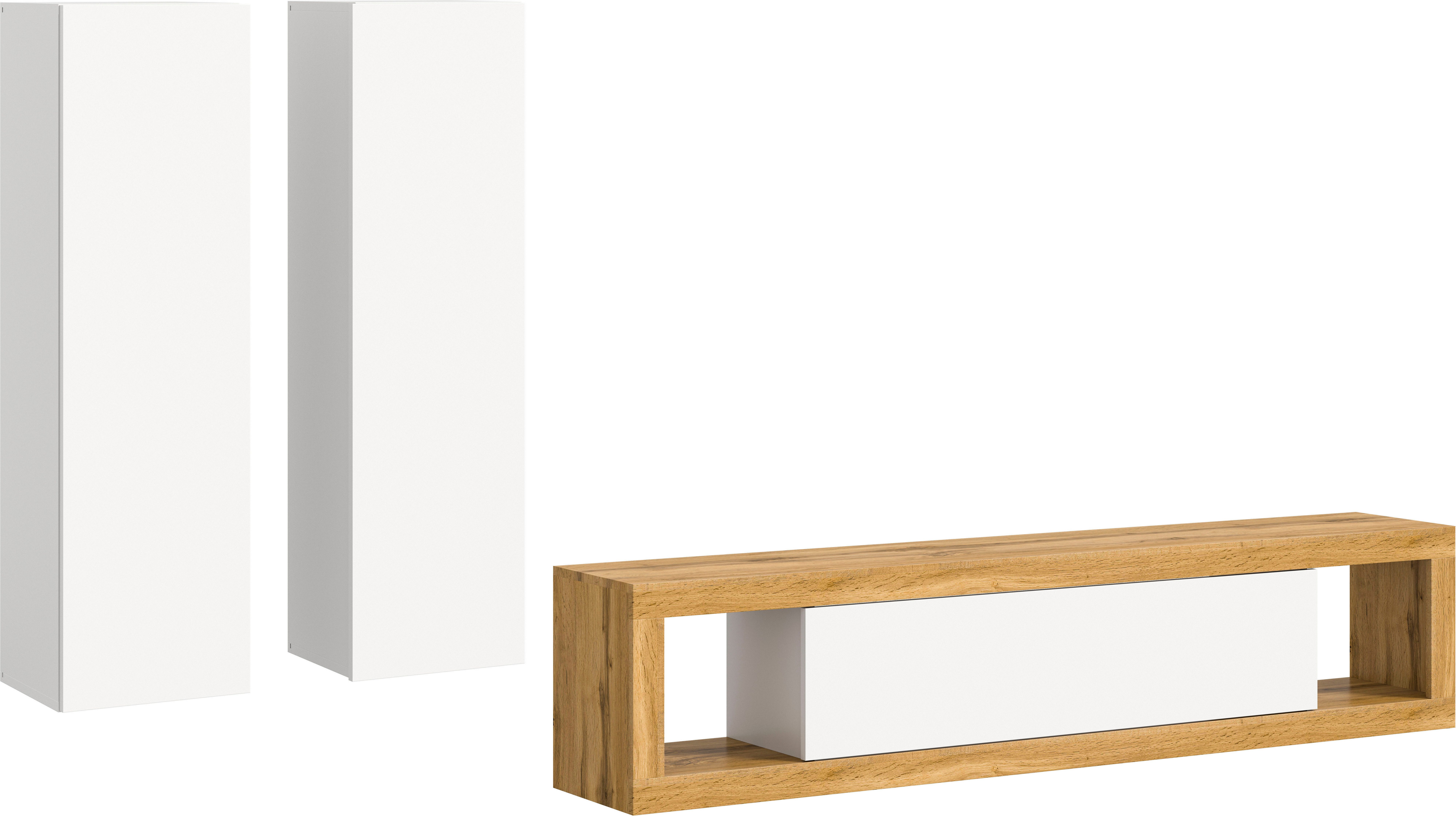 INOSIGN Wandmeubel Trinity,Breedte 270 cm, 1 Lowboard (staand en hangend monteerbaar)(3-delig)
