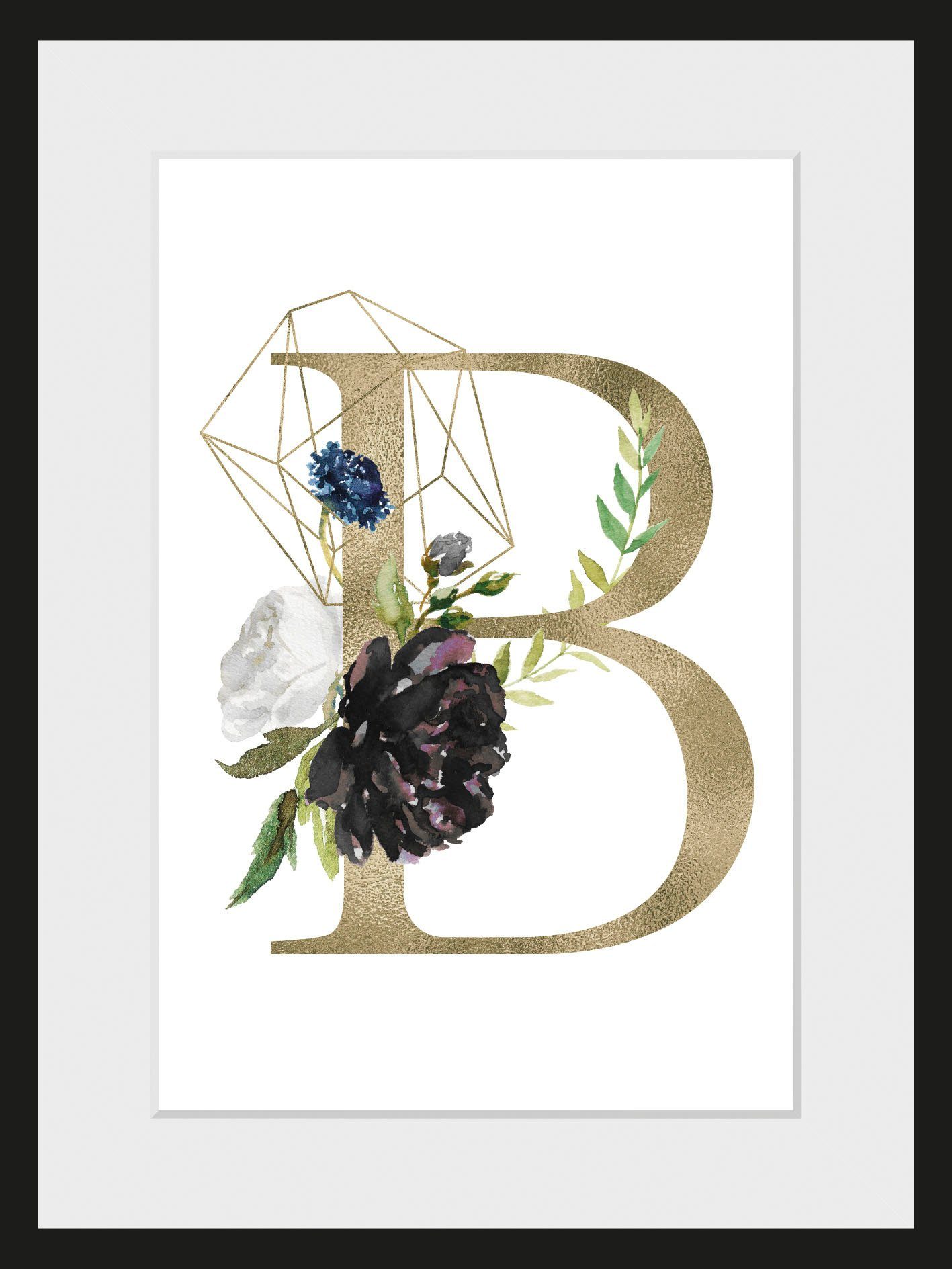 queence Wanddecoratie B HD premium posterdruk incl. houten lijst (1 stuk)