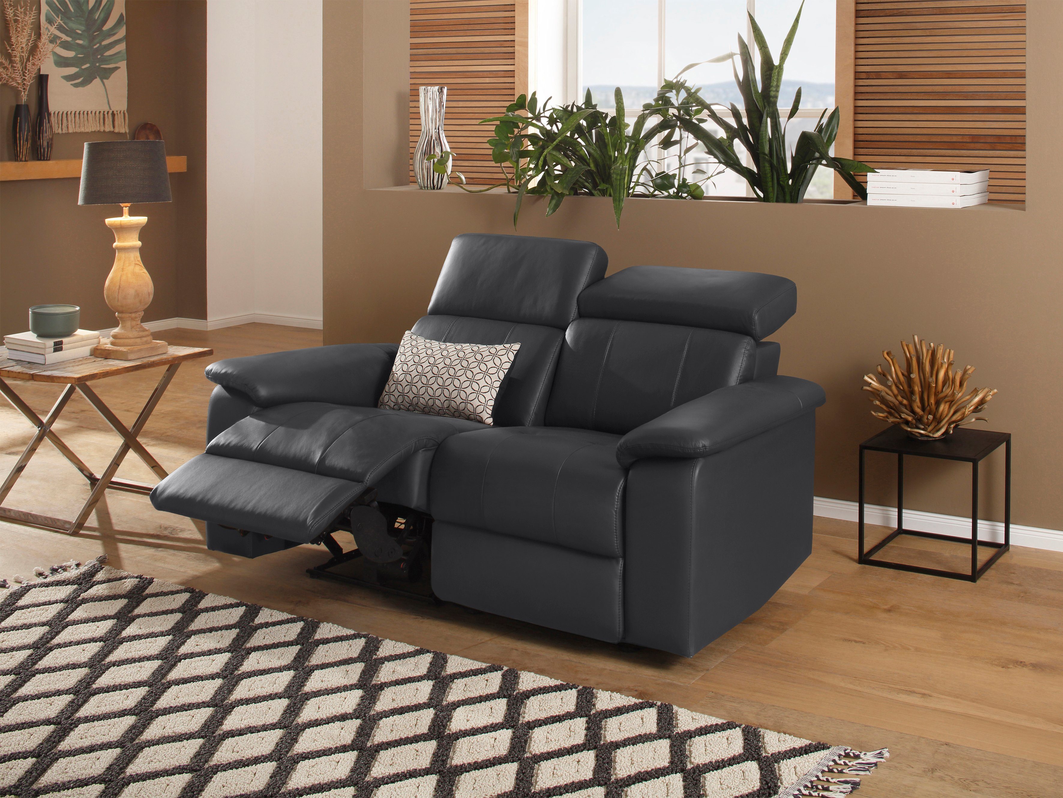 Home affaire 2-zitsbank Binado met handmatige of elektrische relaxfunctie met usb-aansluiting