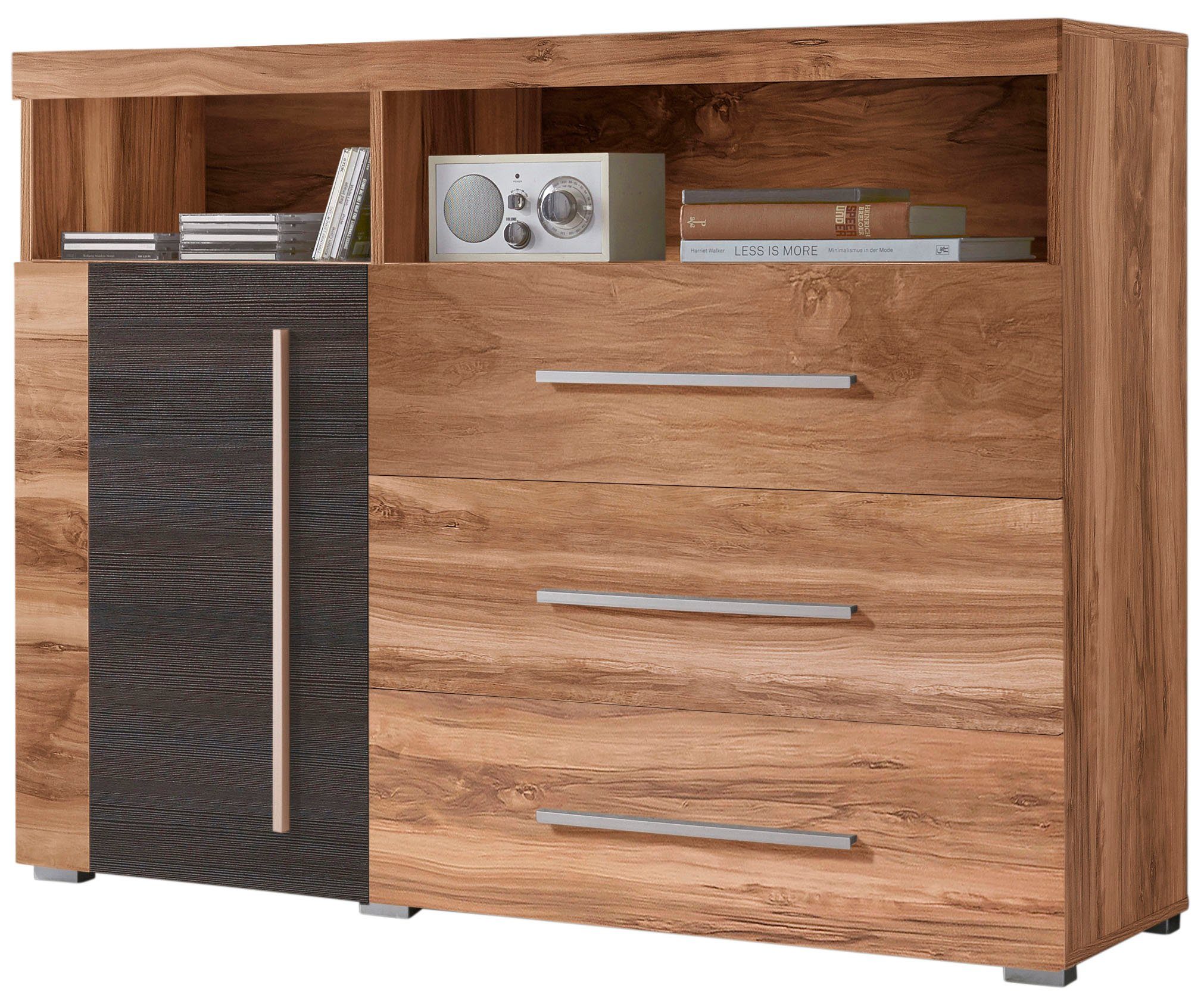 INOSIGN Kast Roger, breedte 120 cm, moderne sidetable met 3 laden Commode met veel opbergruimte, afmetingen 120x92x38,5 (B/H/D)