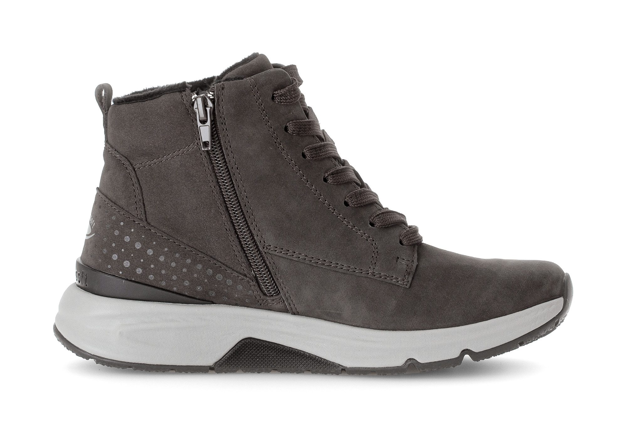 Gabor Rollingsoft Veterschoenen , sleehak, vrijetijdsschoen, high-top sneaker, label op de hiel