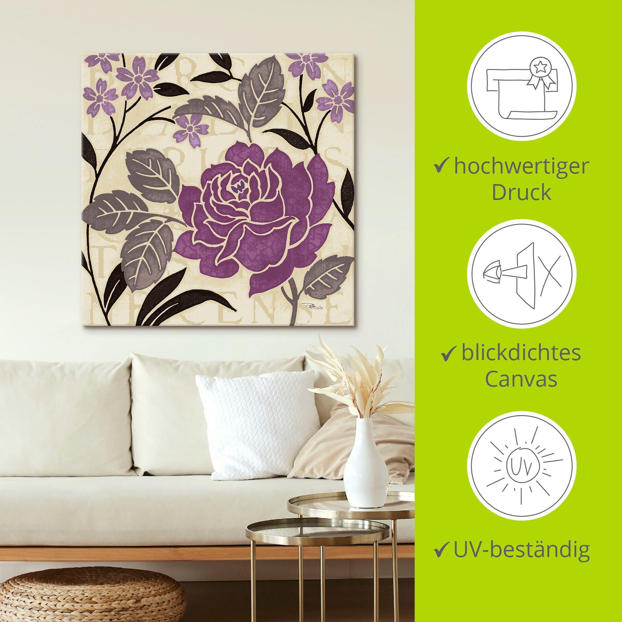 Artland Artprint op linnen Perfecte bloemblaadjes II