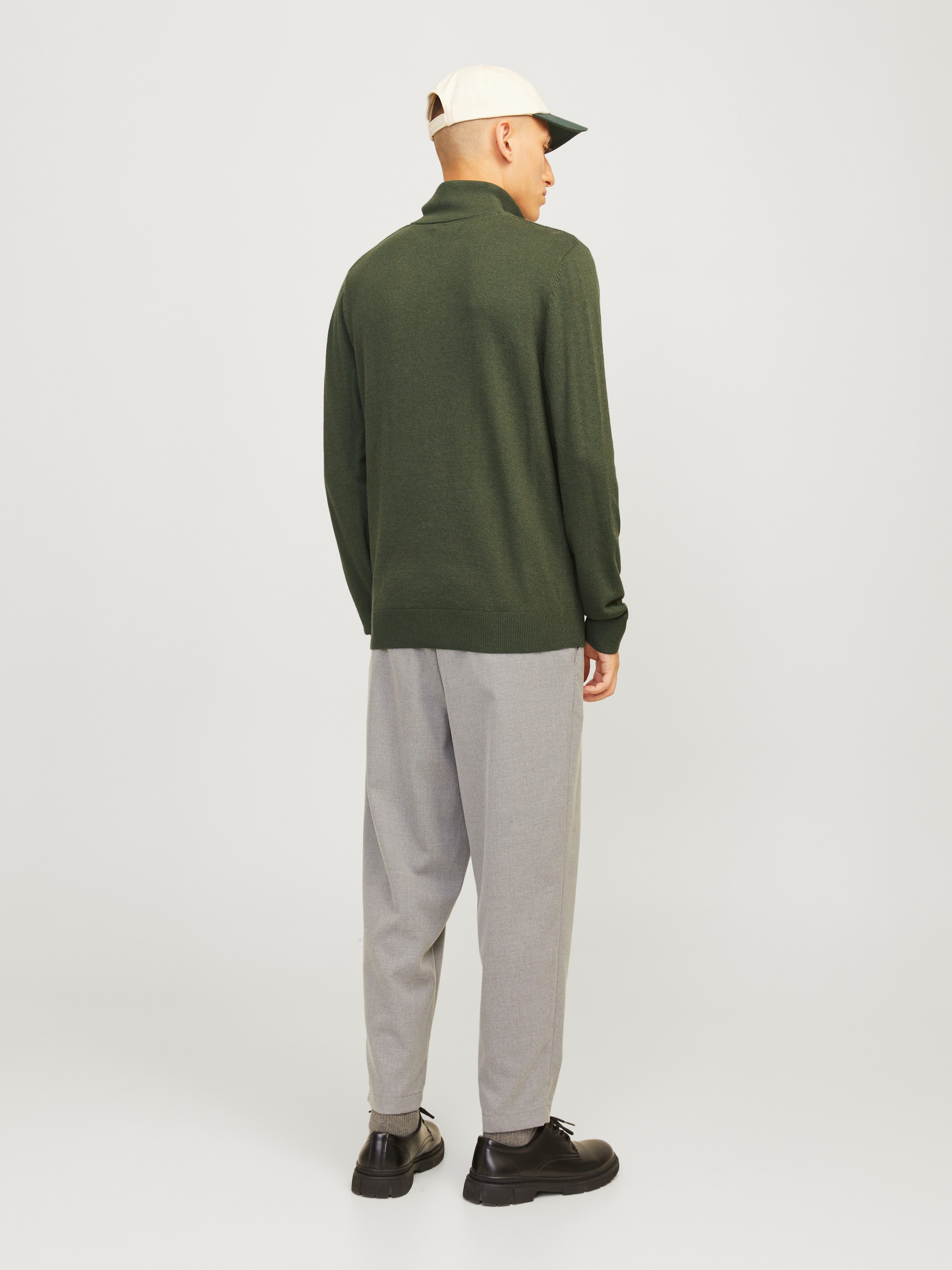 Jack & Jones Schipperstrui JJEEMIL KNIT HALF ZIP NOOS