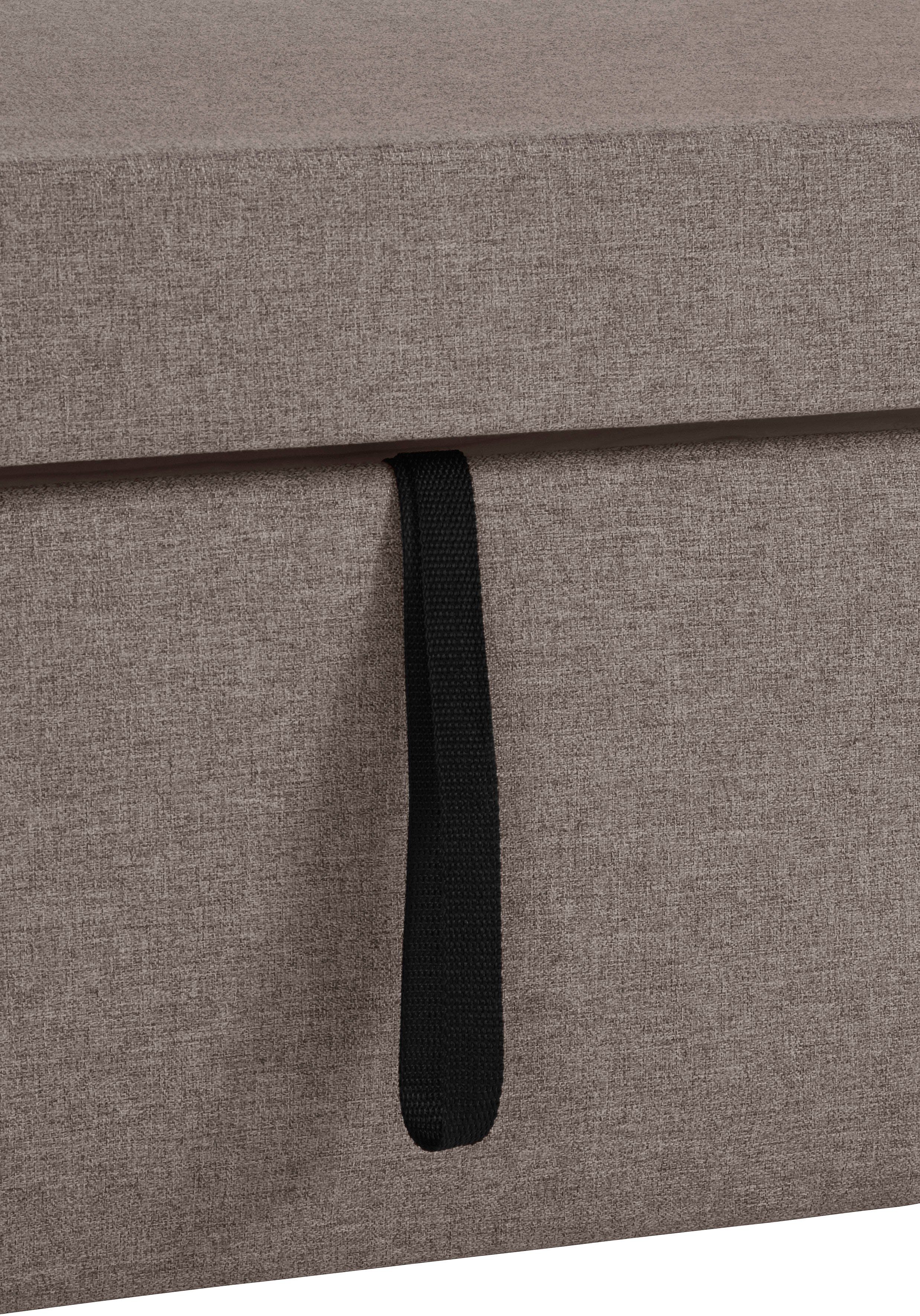 DOMO collection Hoekbank Lagoa, moderne zittingstikking, comfortabel en comfortabel, L-Vorm naar keuze met slaapfunctie, vrij plaatsbaar, grote veelvoud aan kleuren