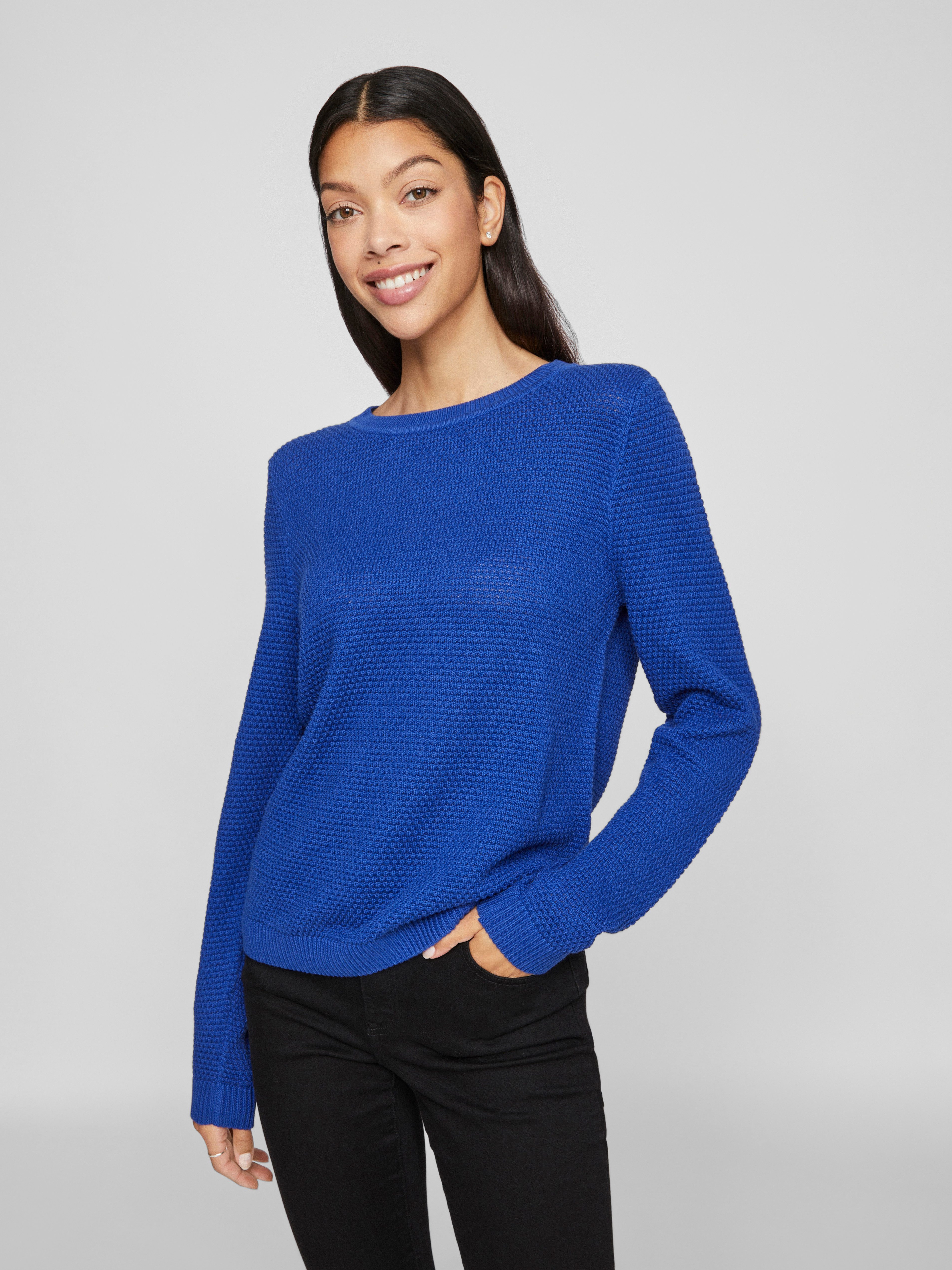 Vila Trui met ronde hals VIDALO O-NECK L/S KNIT TOP- NOOS