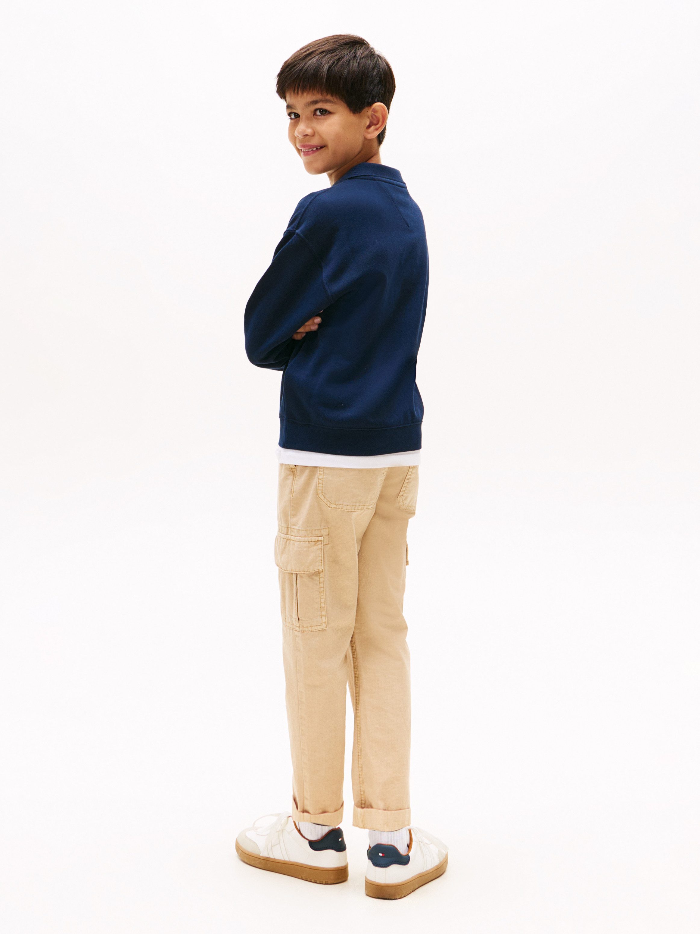 Tommy Hilfiger Sweatshirt HILFIGER GRAPHIC SWEATSHIRT voor kinderen tot 16 jaar, met polokraag