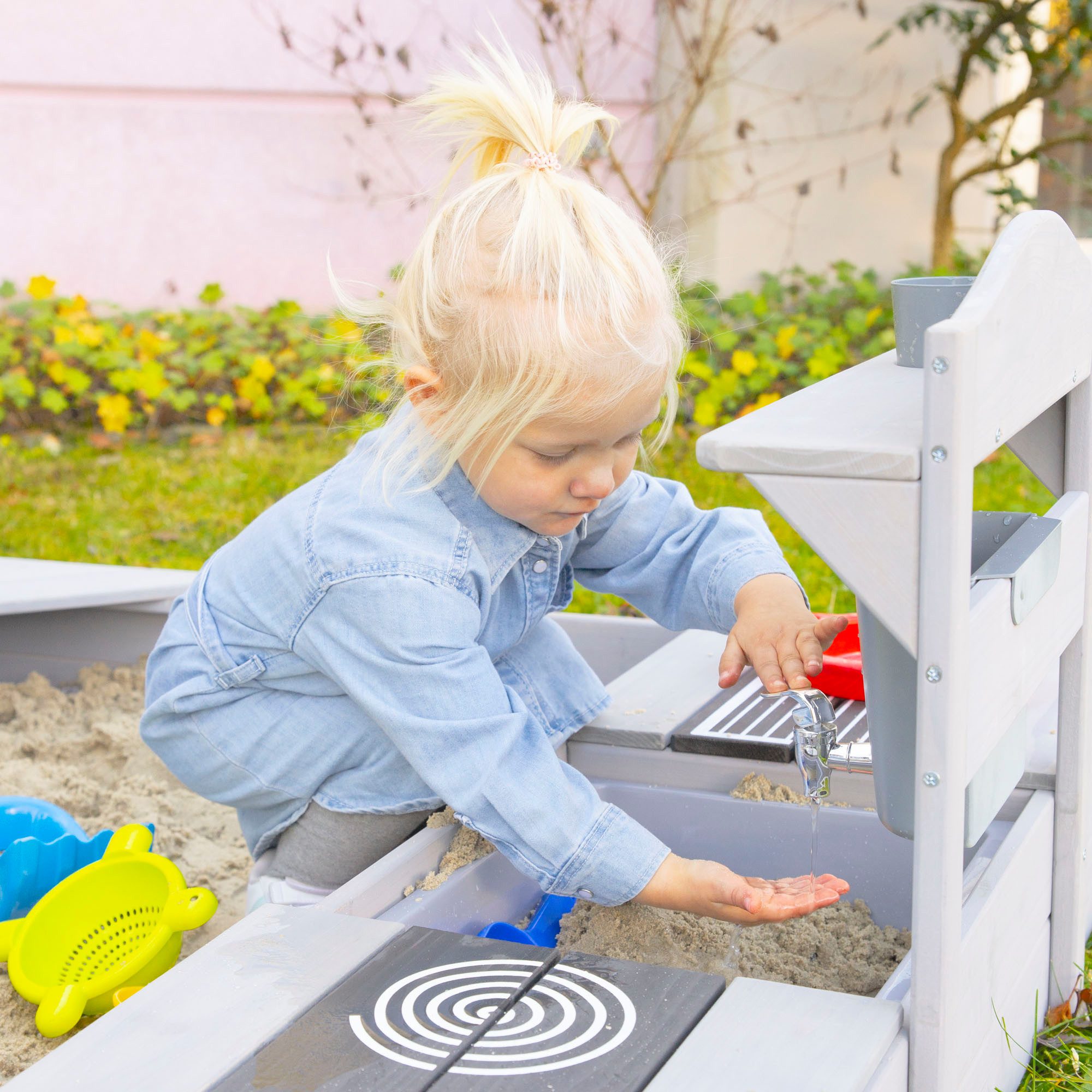 Roba® Outdoor-speelkeukentje Modderkeuken, grijs gelazuurd, van hout