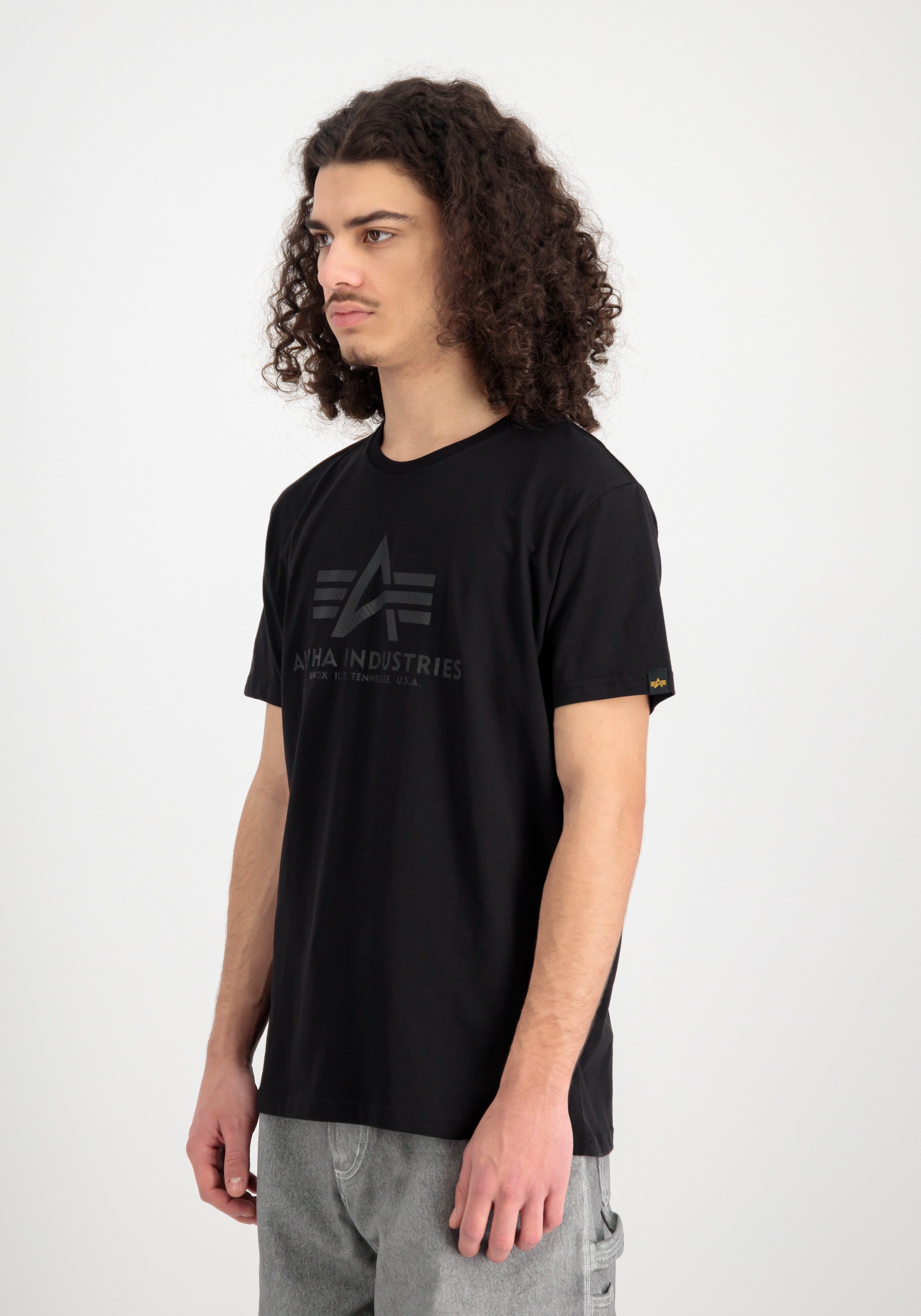 Alpha Industries Shirt met ronde hals Basic T Carbon