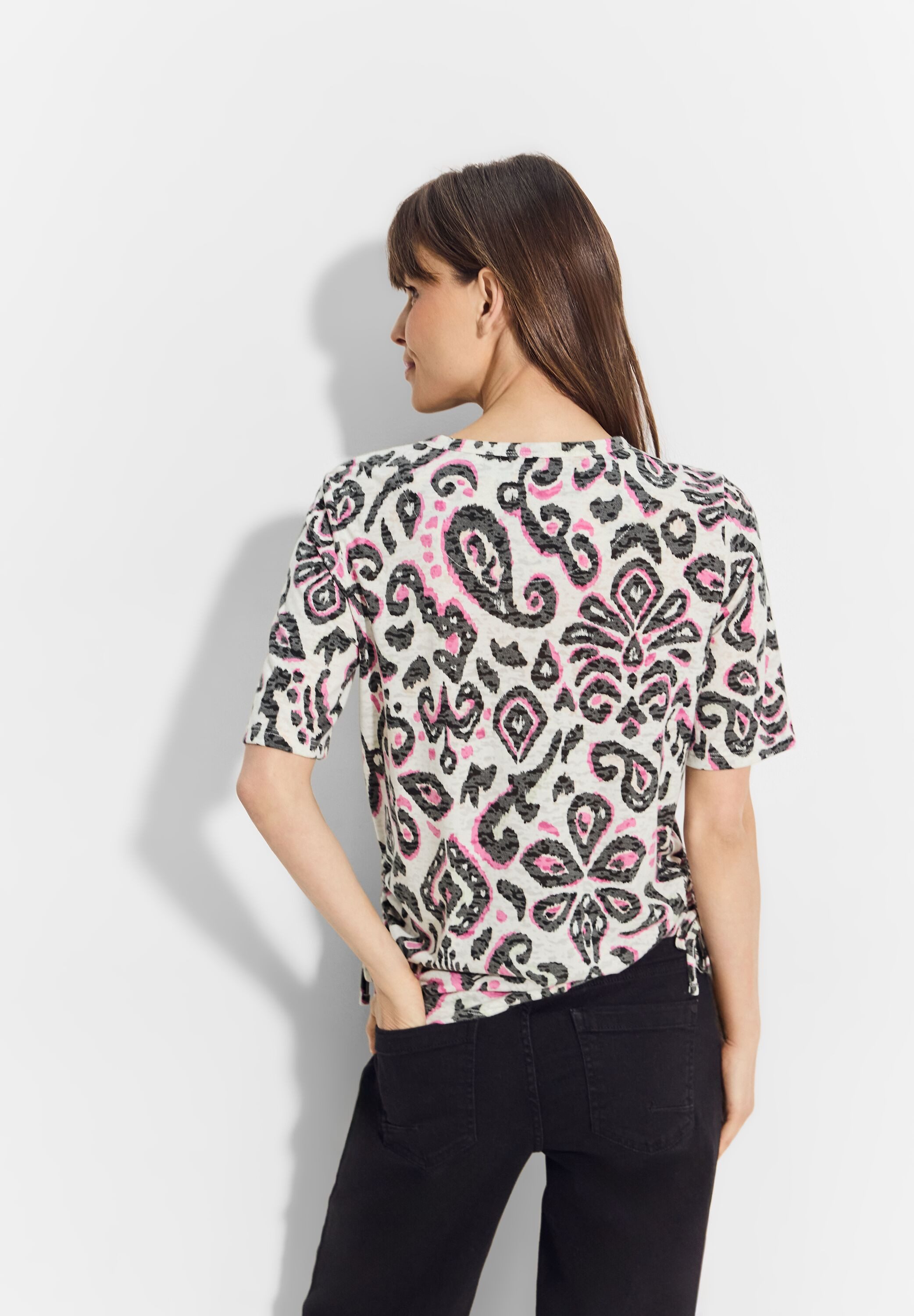Cecil T-shirt met burnout-look