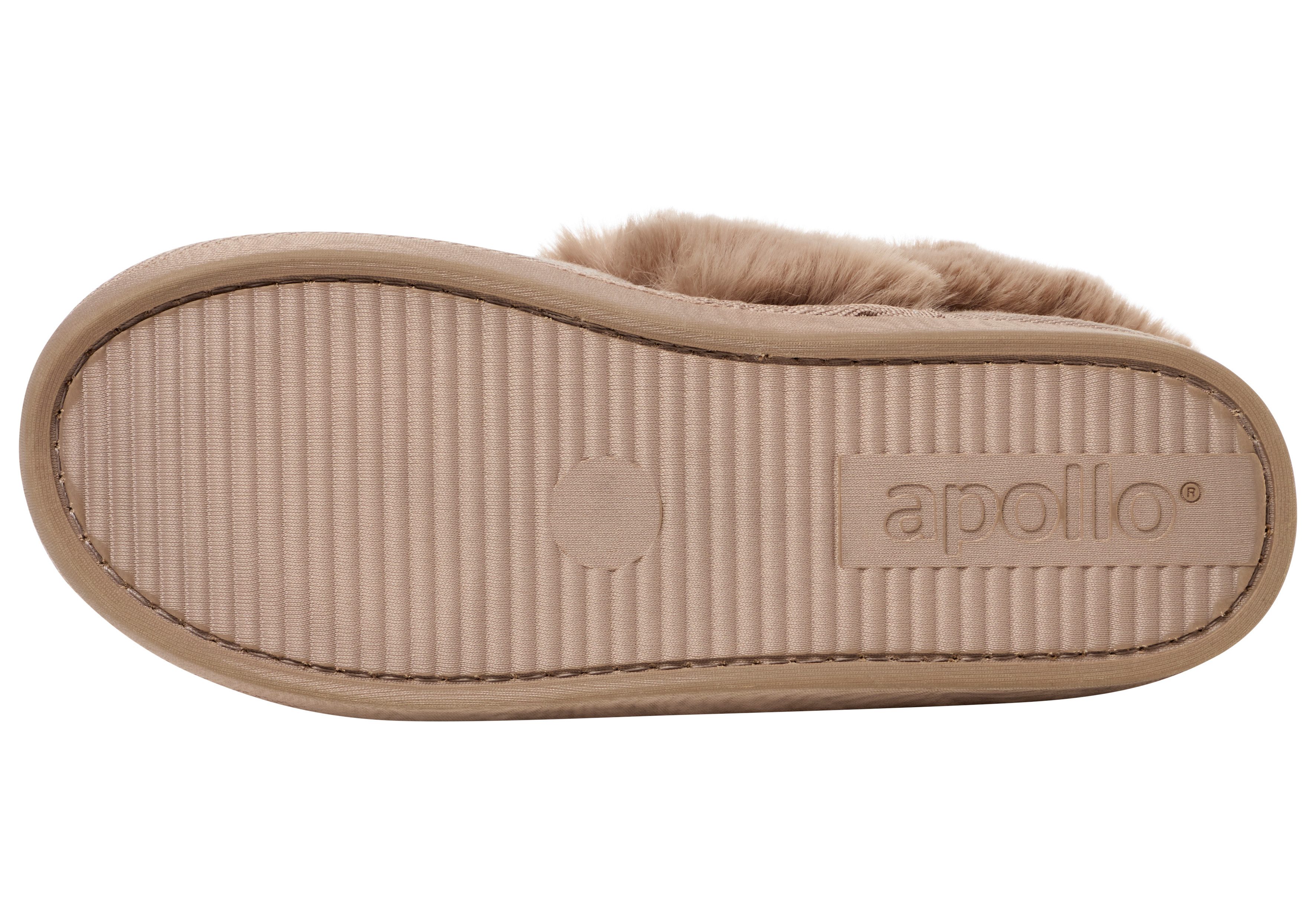 Apollo Pantoffels met slijtvaste rubberen zool (2-delig)