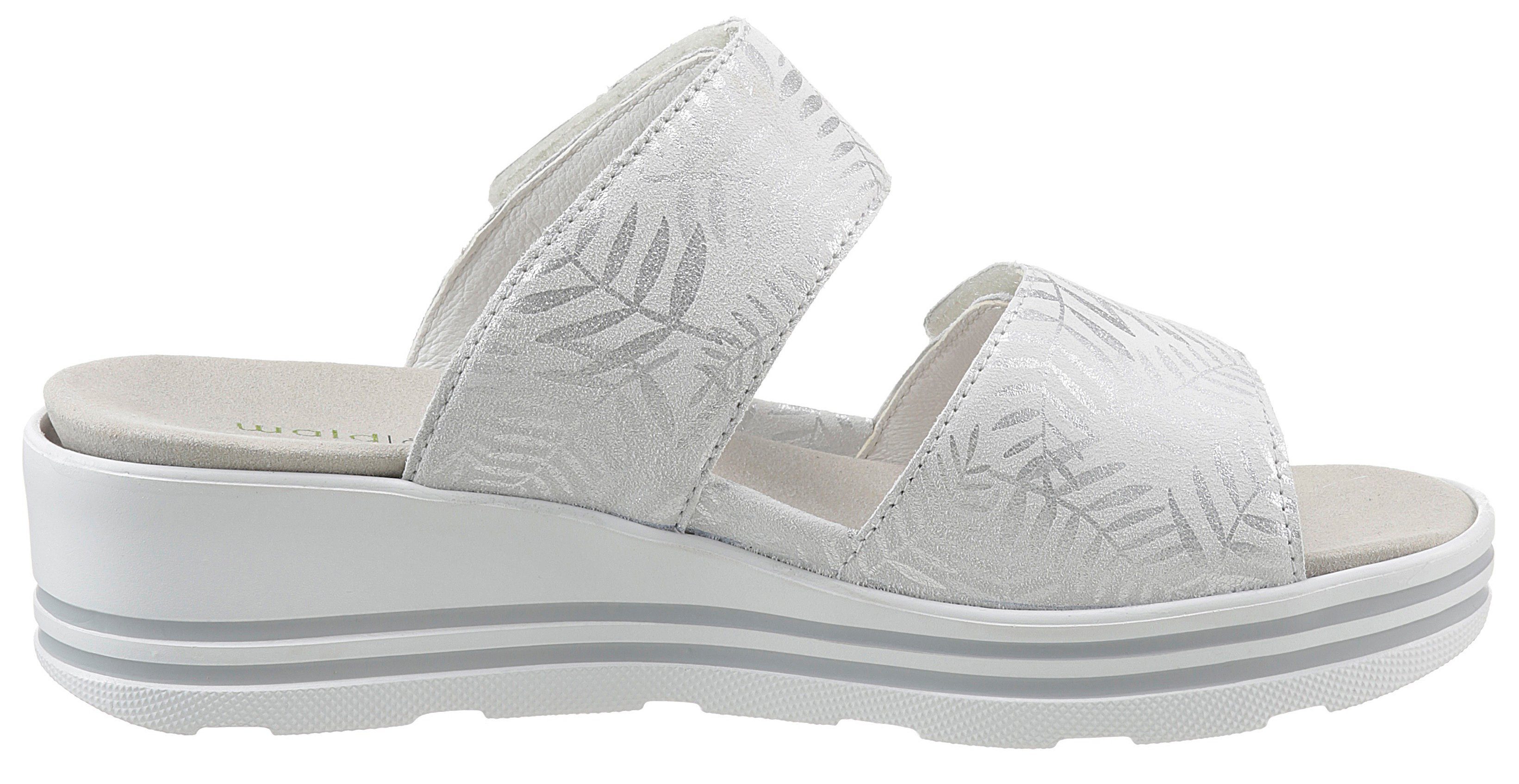 Waldläufer Slippers H-MICHELLE , sleehak, zomerschoen, pantoffels met subtiel patroon, h-breedte