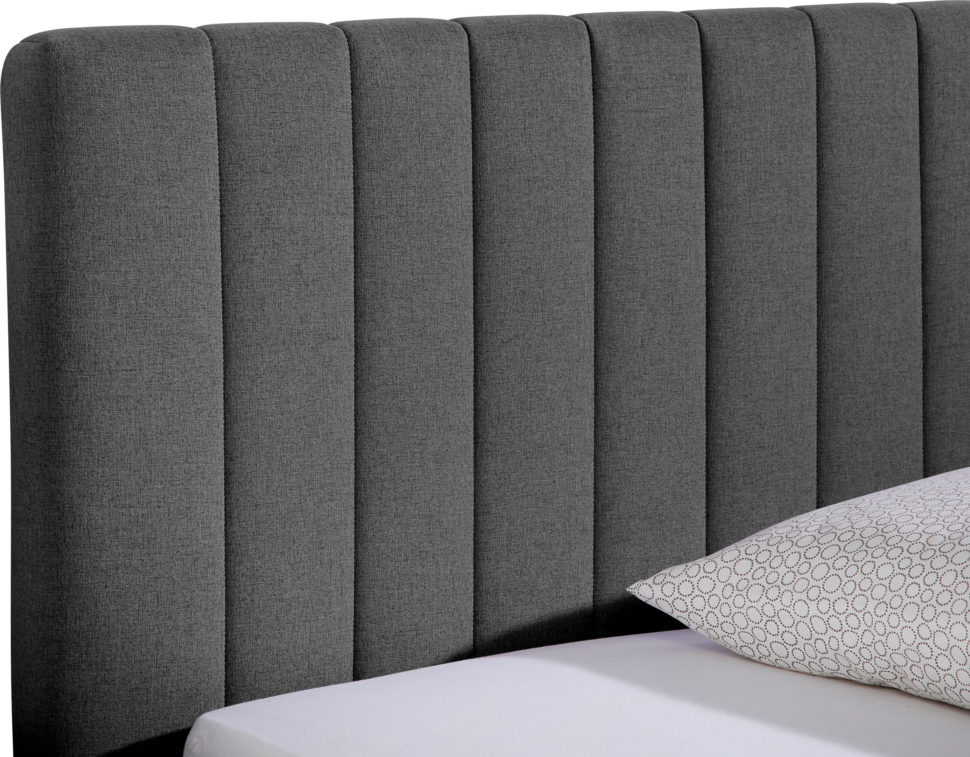 Maintal Gestoffeerd bed Kieferwald met bedlade, optioneel met bonnell- of pocketveringmatras