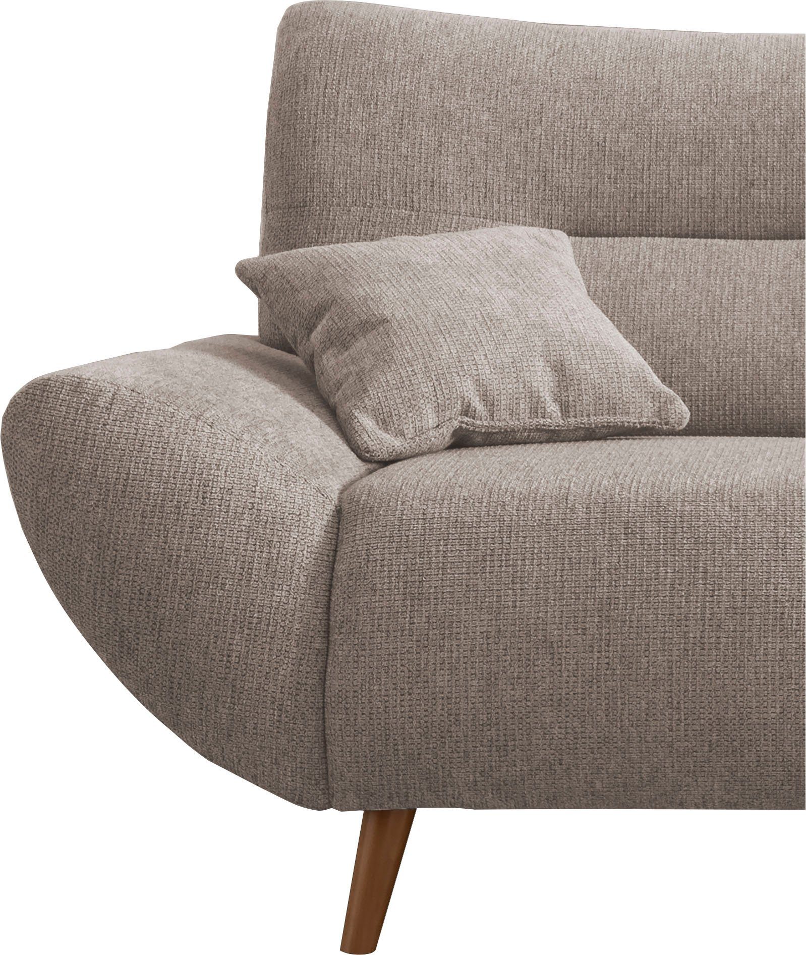 INOSIGN 3-zitsbank Drago, elegant en tijdloos, comfortabel, met houten voet