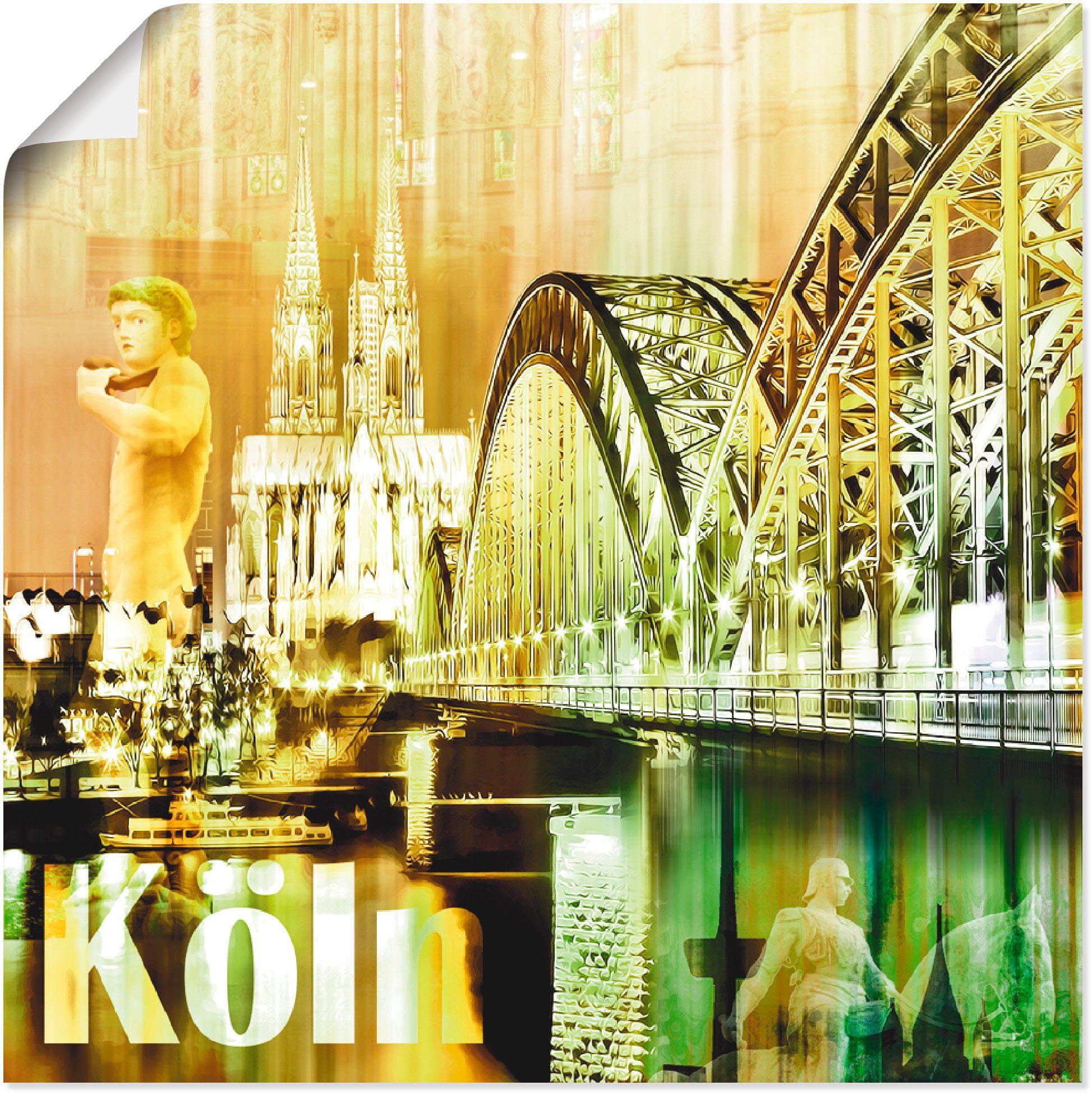 Artland artprint Köln Skyline Abstrakte Collage