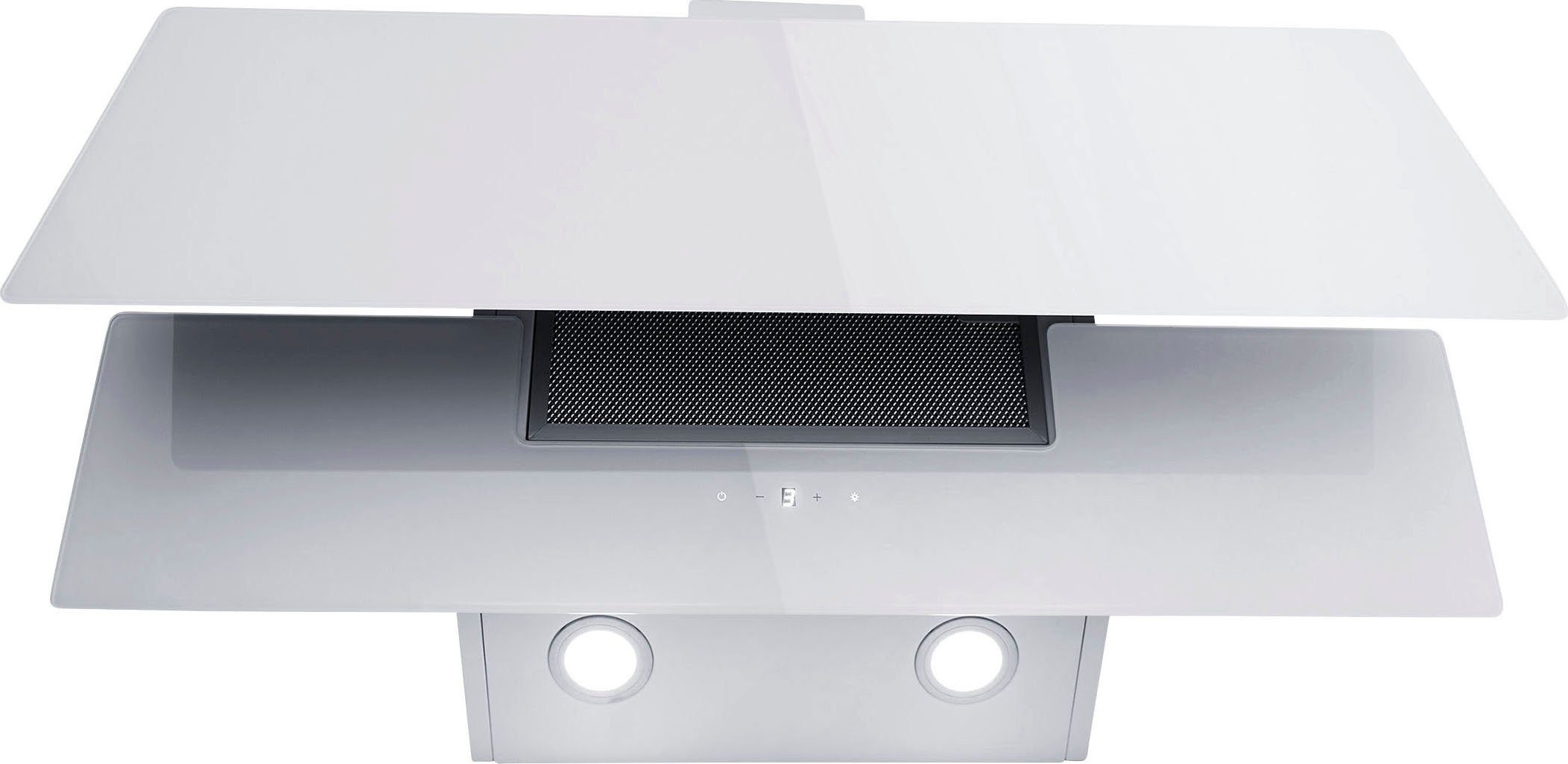 RESPEKTA Schuine wandkap CH 66038-90 90 cm, 3 vermogensniveaus, led-verlichting, geschikt voor afzuiging en recirculatie