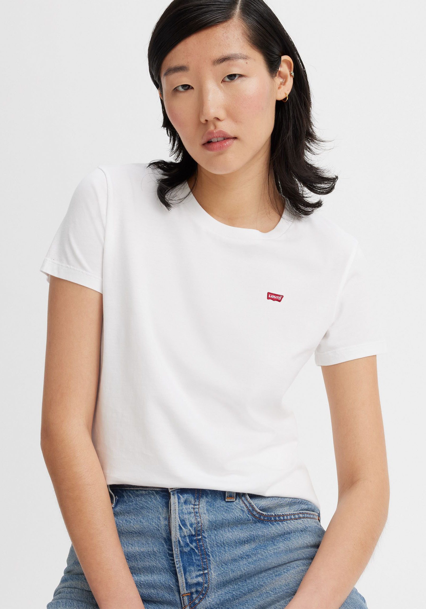 Levi's® T-shirt Mini-Logo met klein logoborduursel op borsthoogte (2-delig, Set van 2)