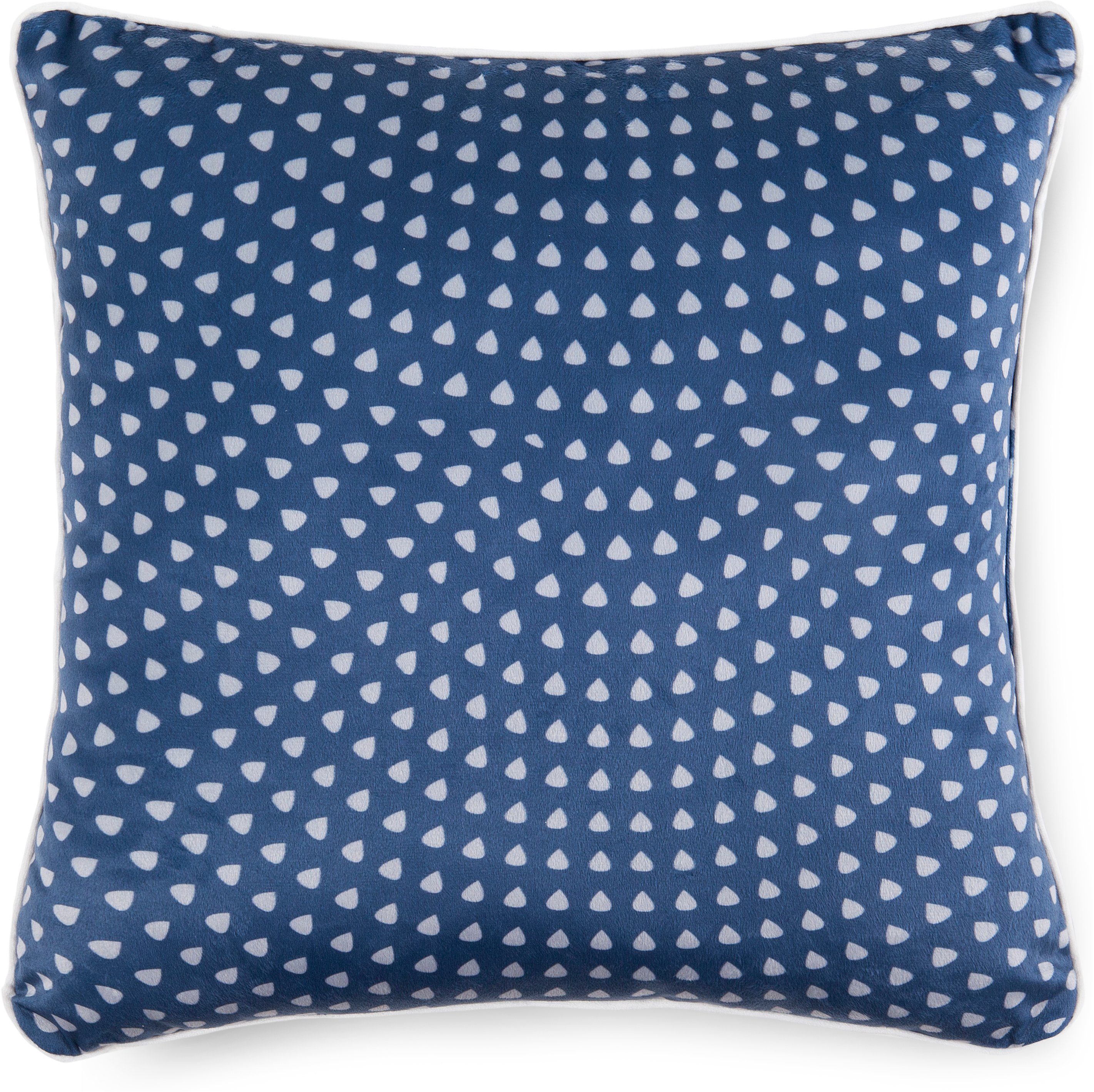 hip Sierkussen Bjirke Met vulling, 1 stuk, Bies, 48x48, Omkeerbaar, Zacht, Olifant, Blauw (1 stuk)