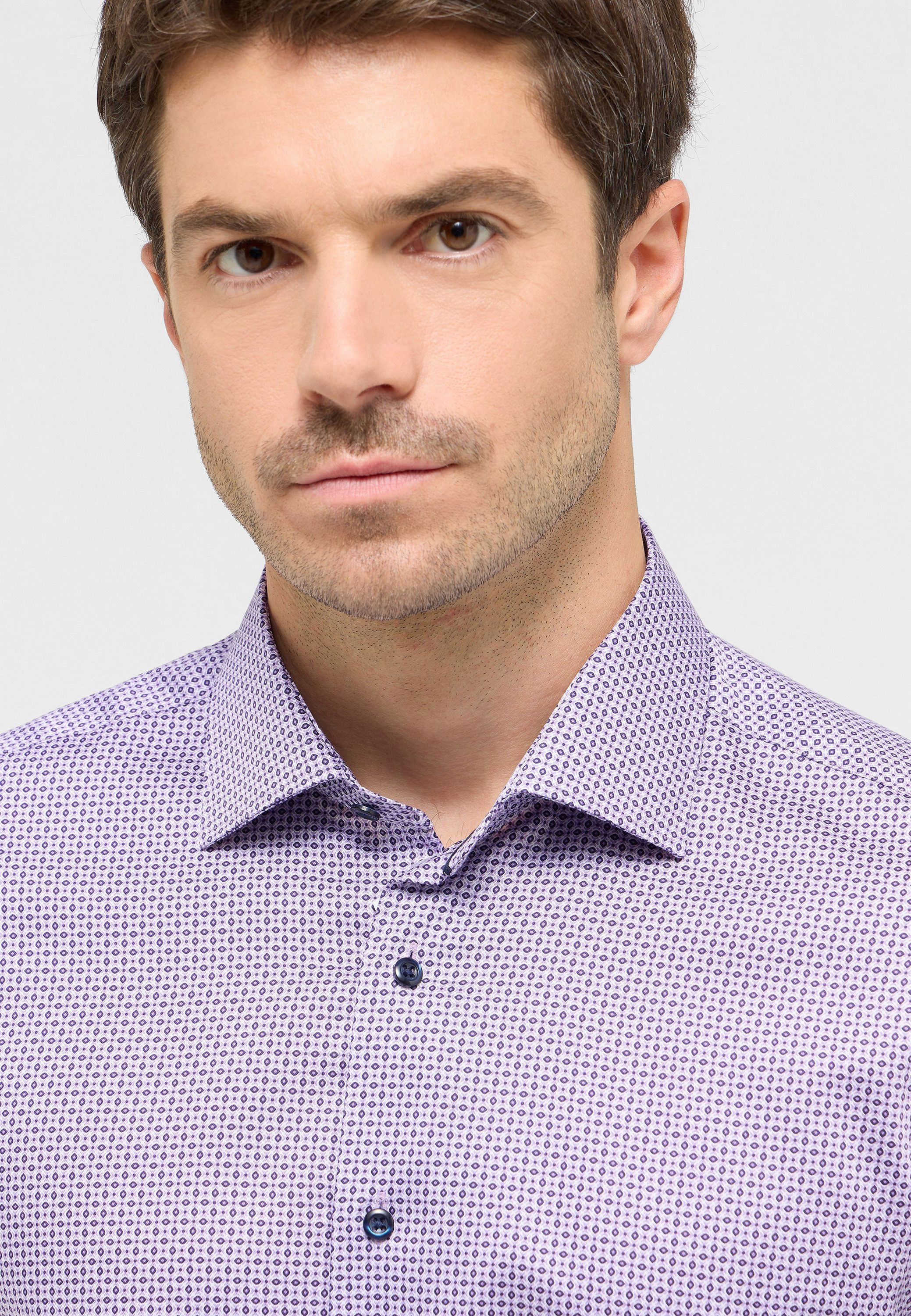 Eterna Overhemd met lange mouwen Slim fit NON IRON (strijkvrij)