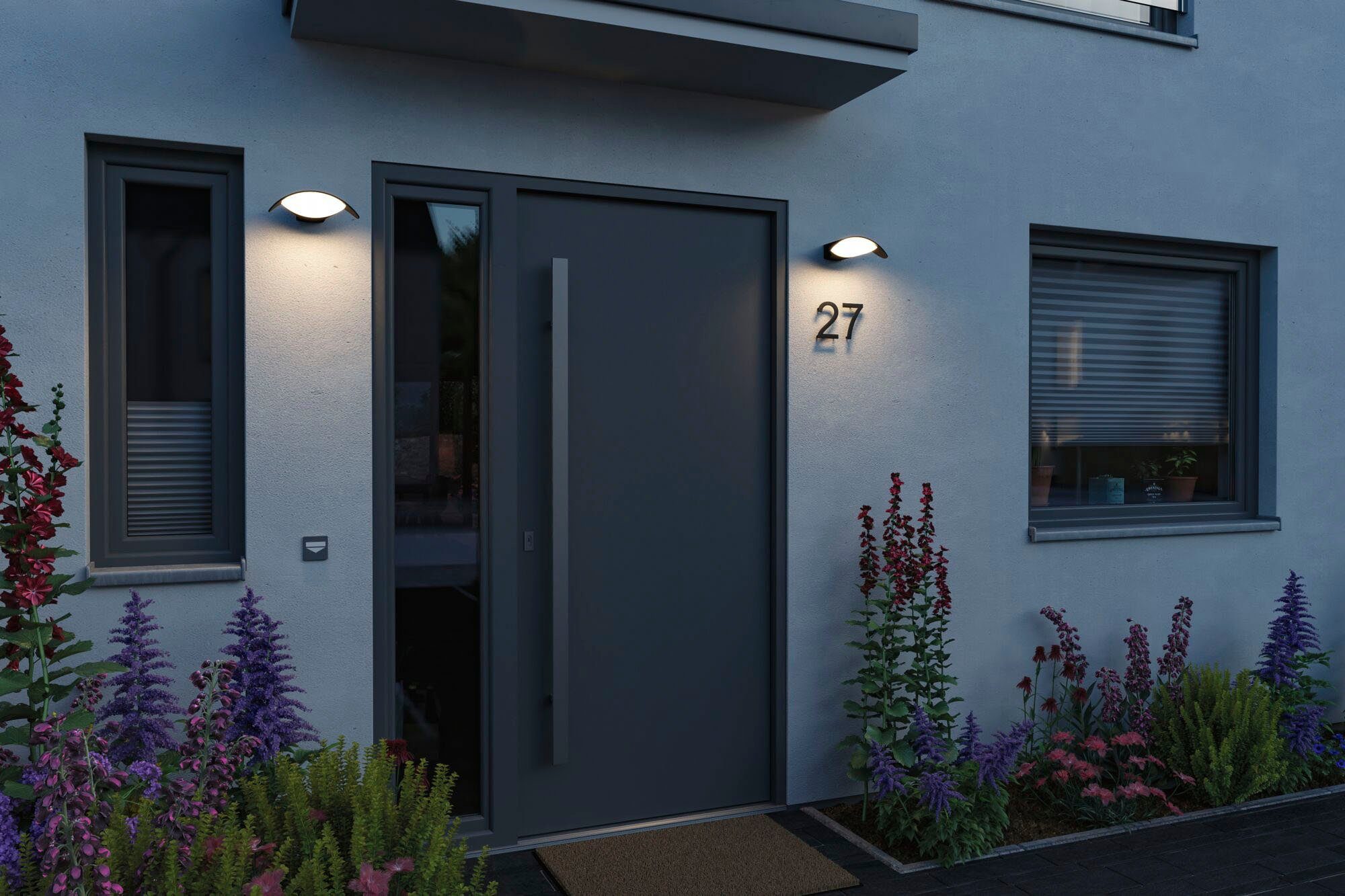 Paulmann Led-wandlamp voor buiten Buiten 230V Mesana IP44 Antraciet (1 stuk)