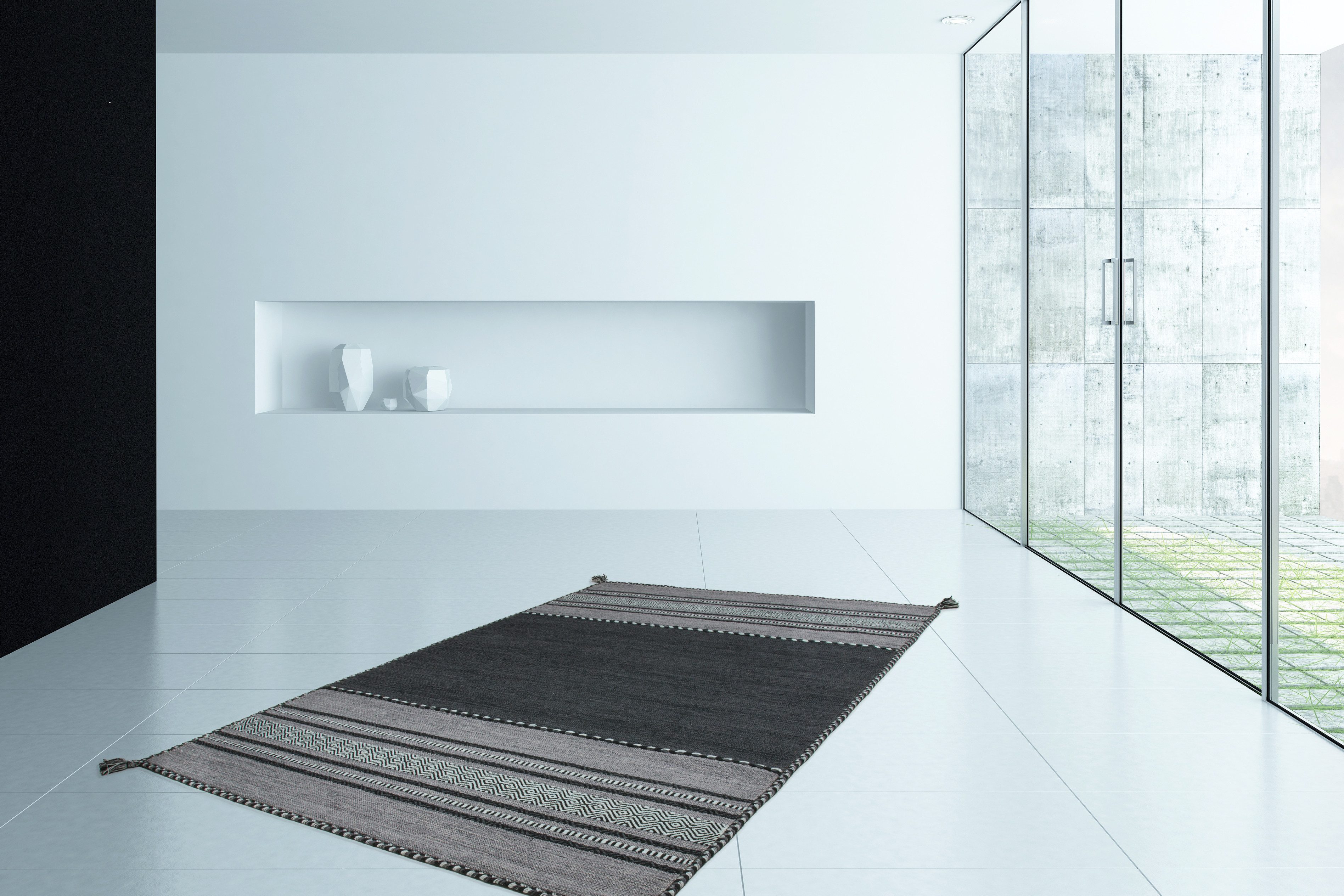 Kayoom Vloerkleed Alhambra 335 Machinaal geweven vlakke tapijt, 100% katoen, etno-ontwerp