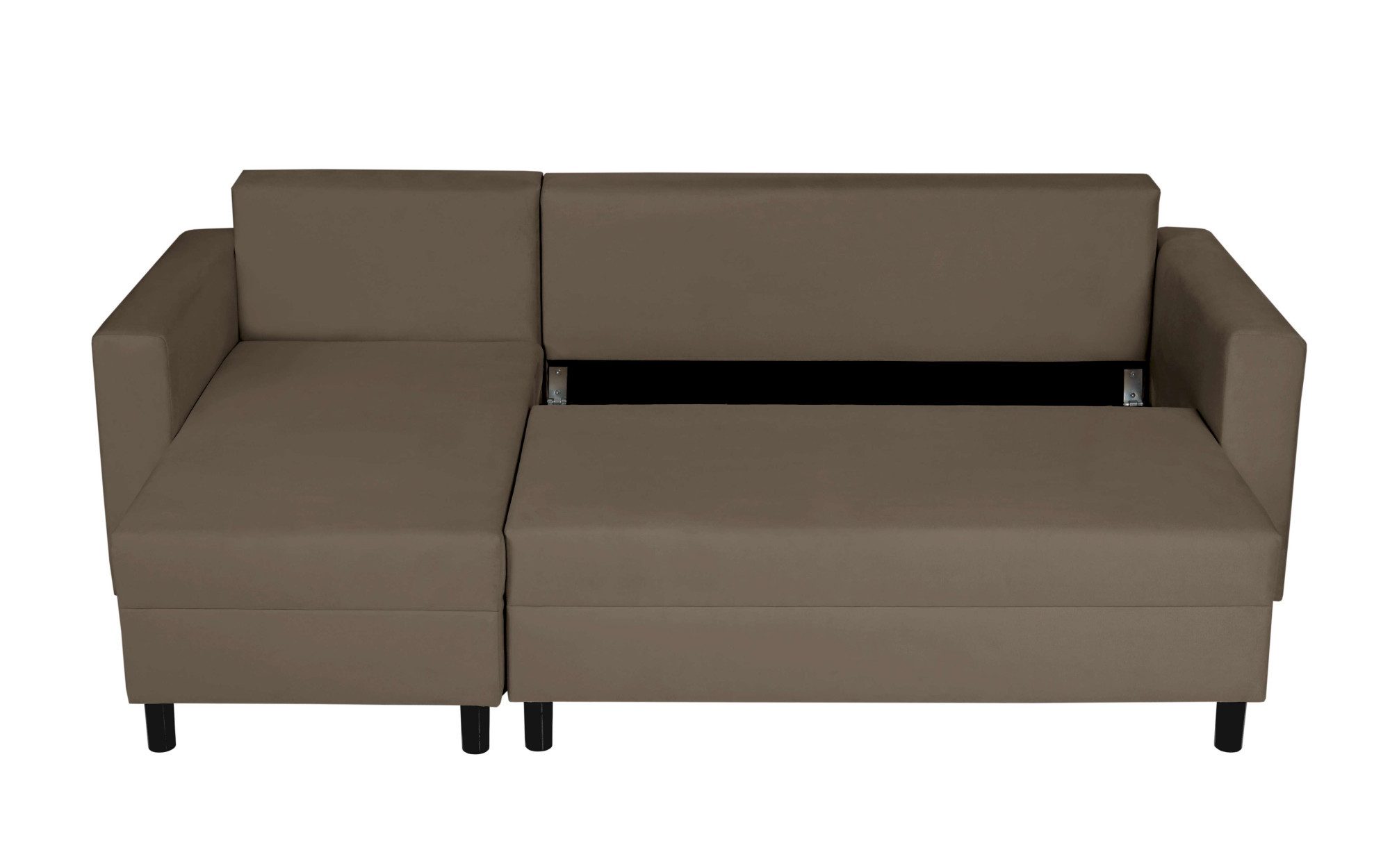 INOSIGN Hoekbank GLENOE slaapbank met bedlade, ottomane aan beide zijden te monteren L-vorm, afmetingen B/D/H: 230/135/84,5 cm, velvet & zachte structuur