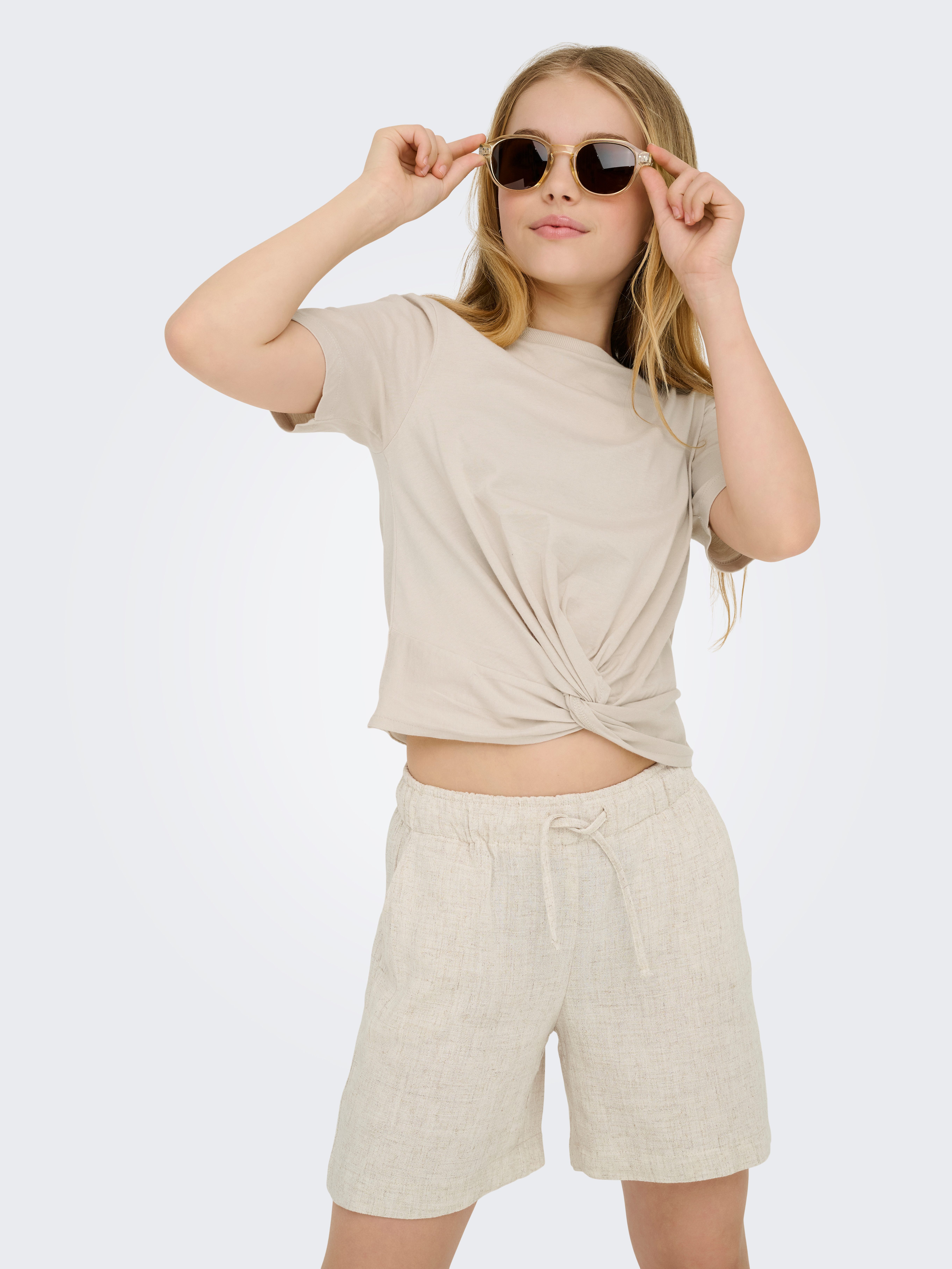 KIDS ONLY Short KOGSIESTA PULL-UP LINEN BLEND SHORTS PNT