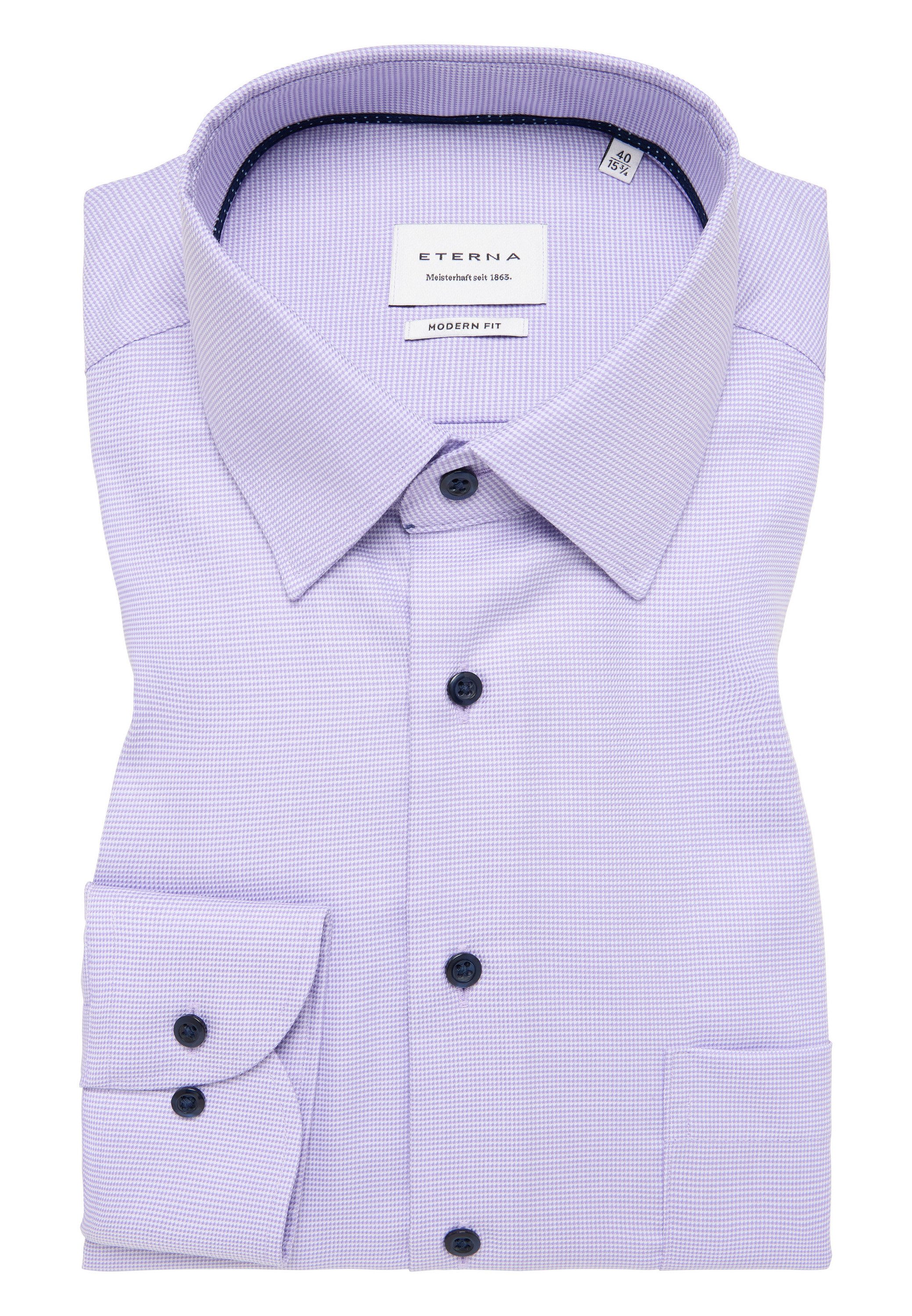 Eterna Overhemd met lange mouwen MODERN FIT NON IRON (strijkvrij)