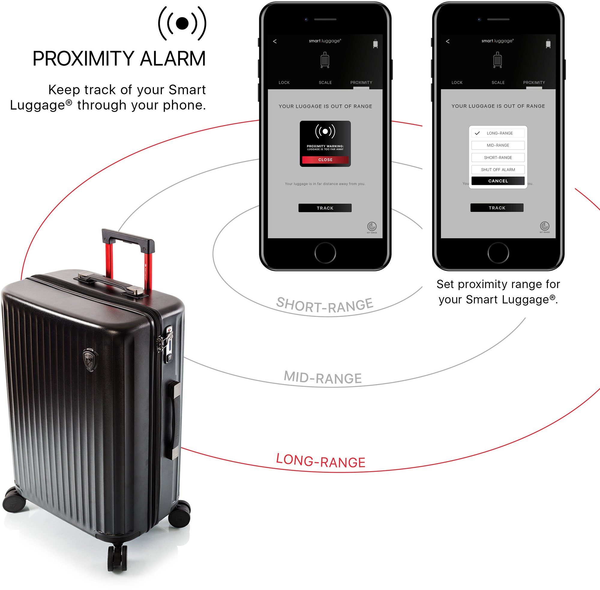 Heys Hardshell-trolley Smart Luggage®, in verschillende kleuren en maten Heys x Joachim Llambi handbagage Smart Bagage met app-functie