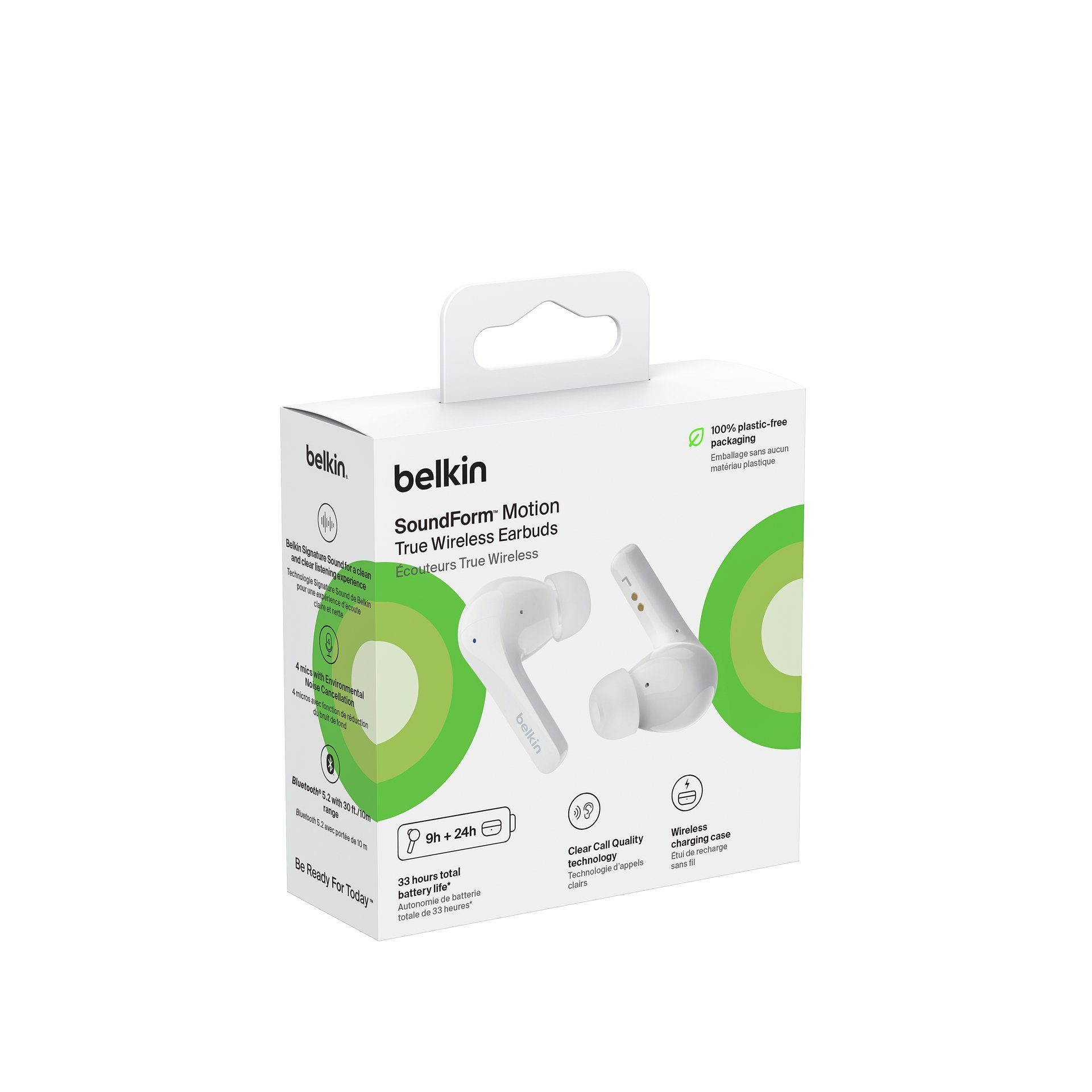 Belkin Draadloze in-ear hoofdtelefoon SOUNDFORM Motion True Wireless koptelefoon