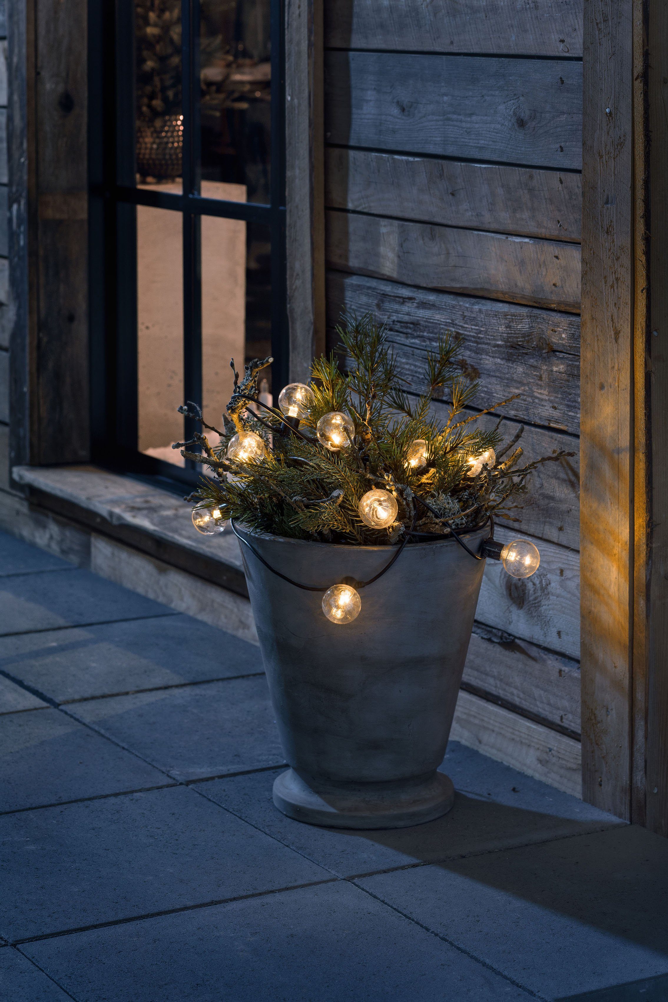 KONSTSMIDE Led-lichtsnoer Led biertuinverlichting, 10 heldere lampen / 20 amberkleurige dioden (1 stuk)