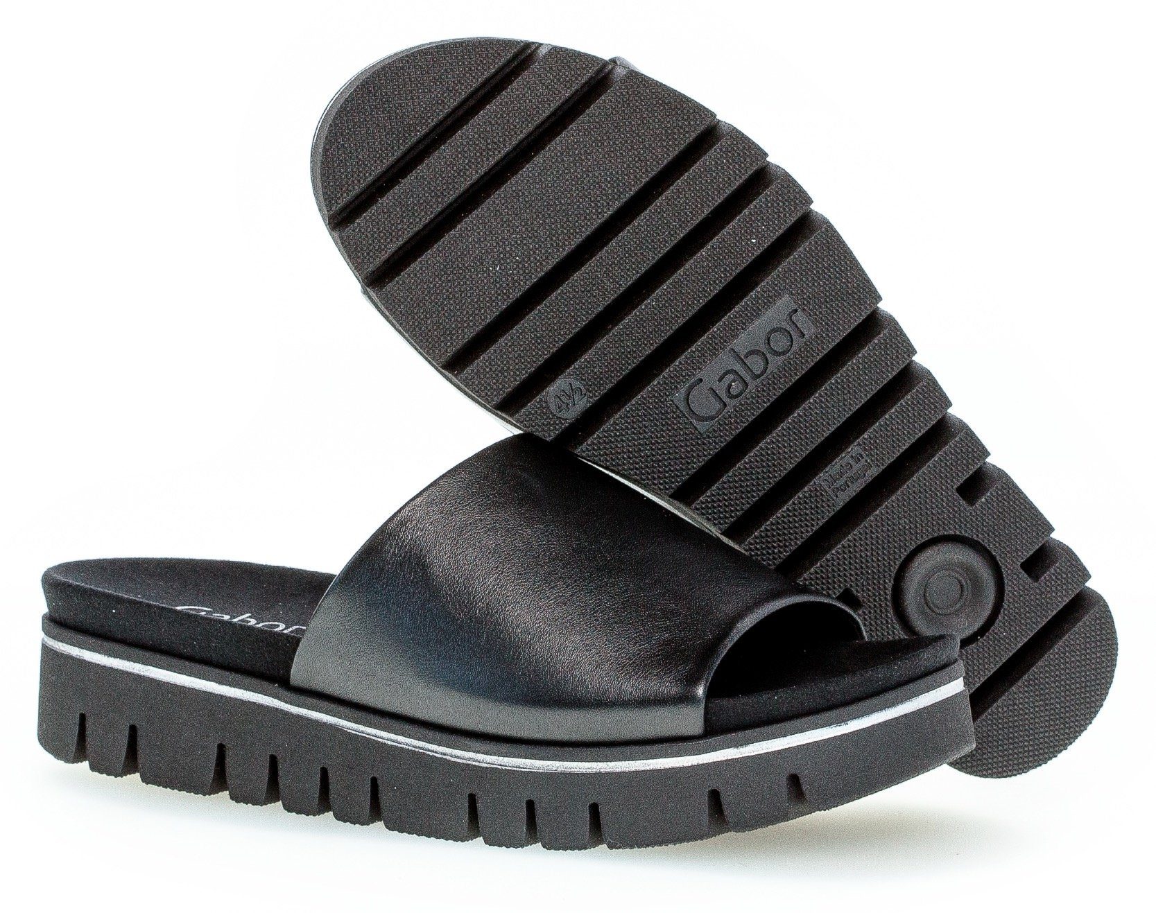 Gabor Slippers York , platform, zomerschoen, slippers in comfortschoen schoenwijdte g (= wijd)
