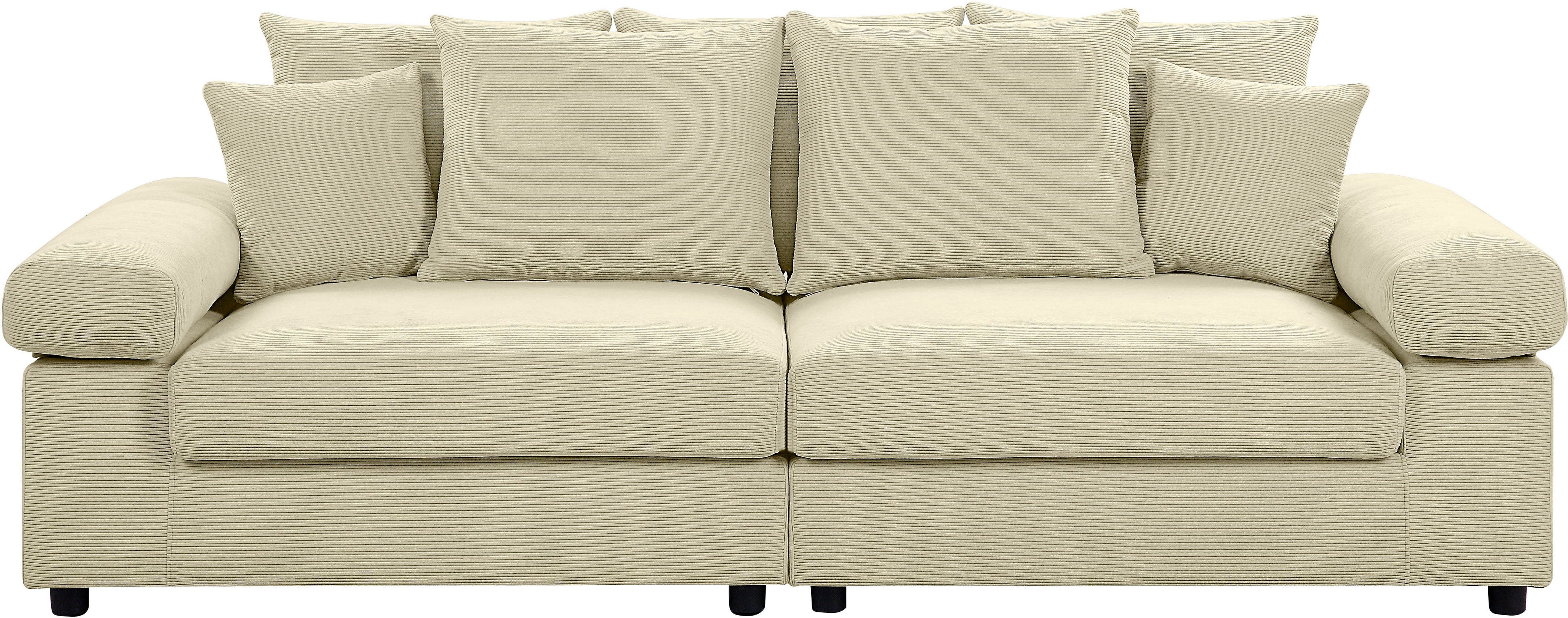 ATLANTIC home collection Megabank Bjoern met cordbekleding, xxl-zitoppervlak, met binnenvering, vrij plaatsbaar