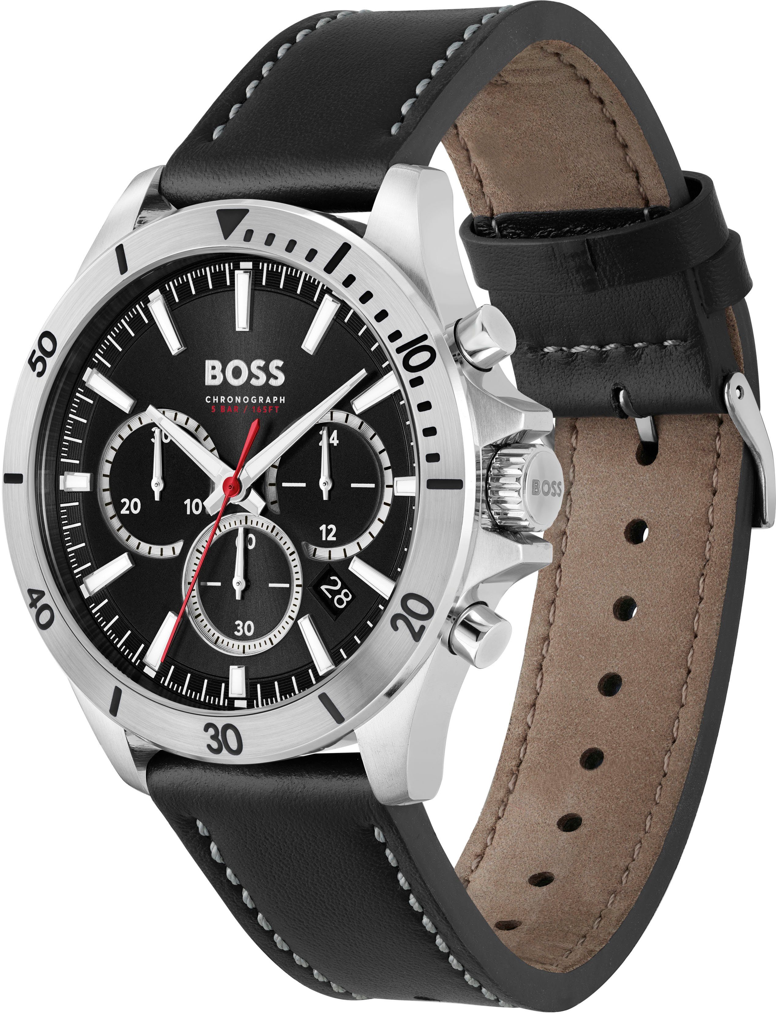 Boss Chronograaf TROPER Quartzhorloge, herenhorloge, horloge, stopwatchfunctie, roestvrijstalen band