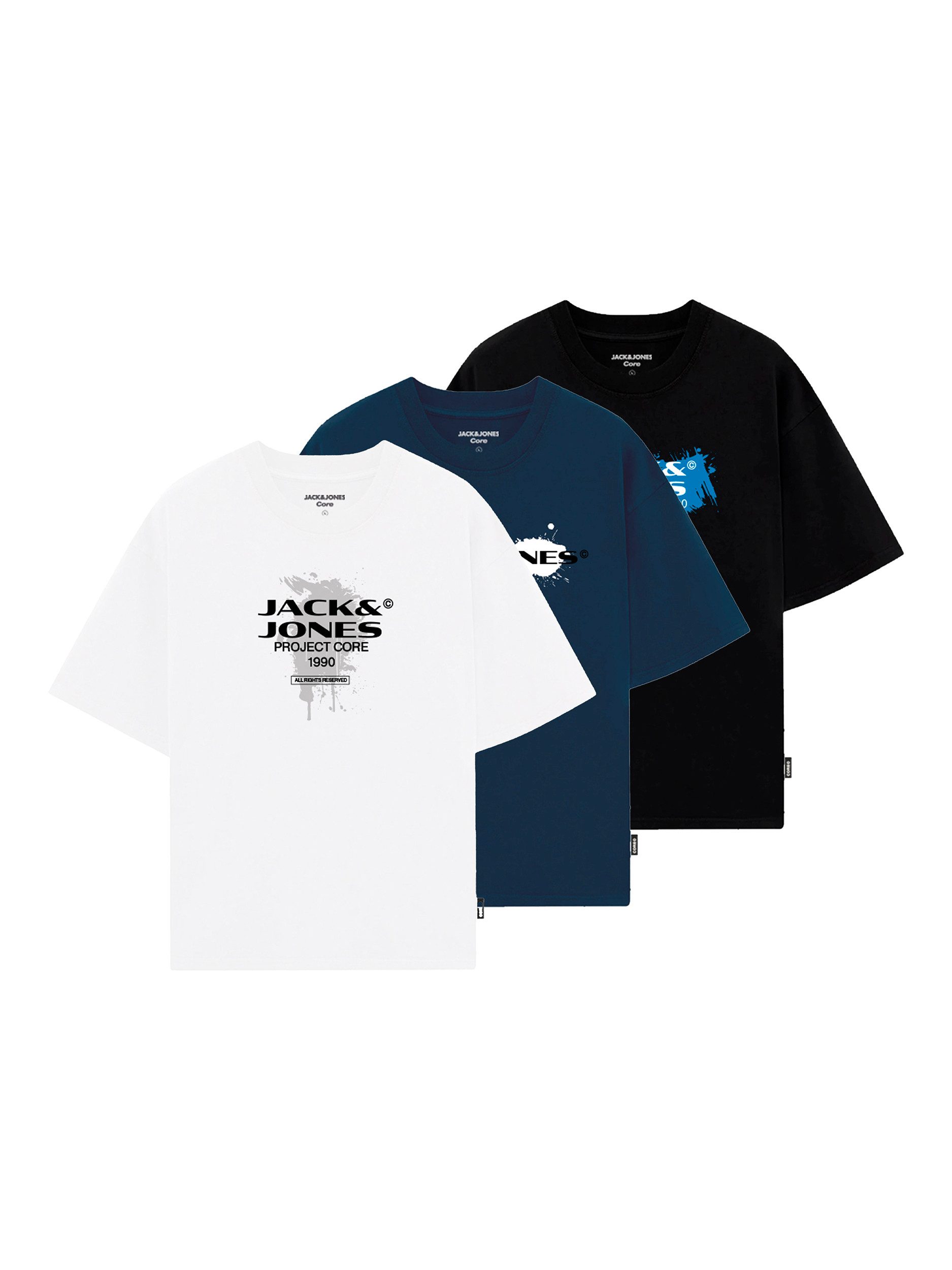 Jack & Jones Shirt met ronde hals JCOCONDOR TEE SS CREW NECK 3PK MP (set, 3-delig)