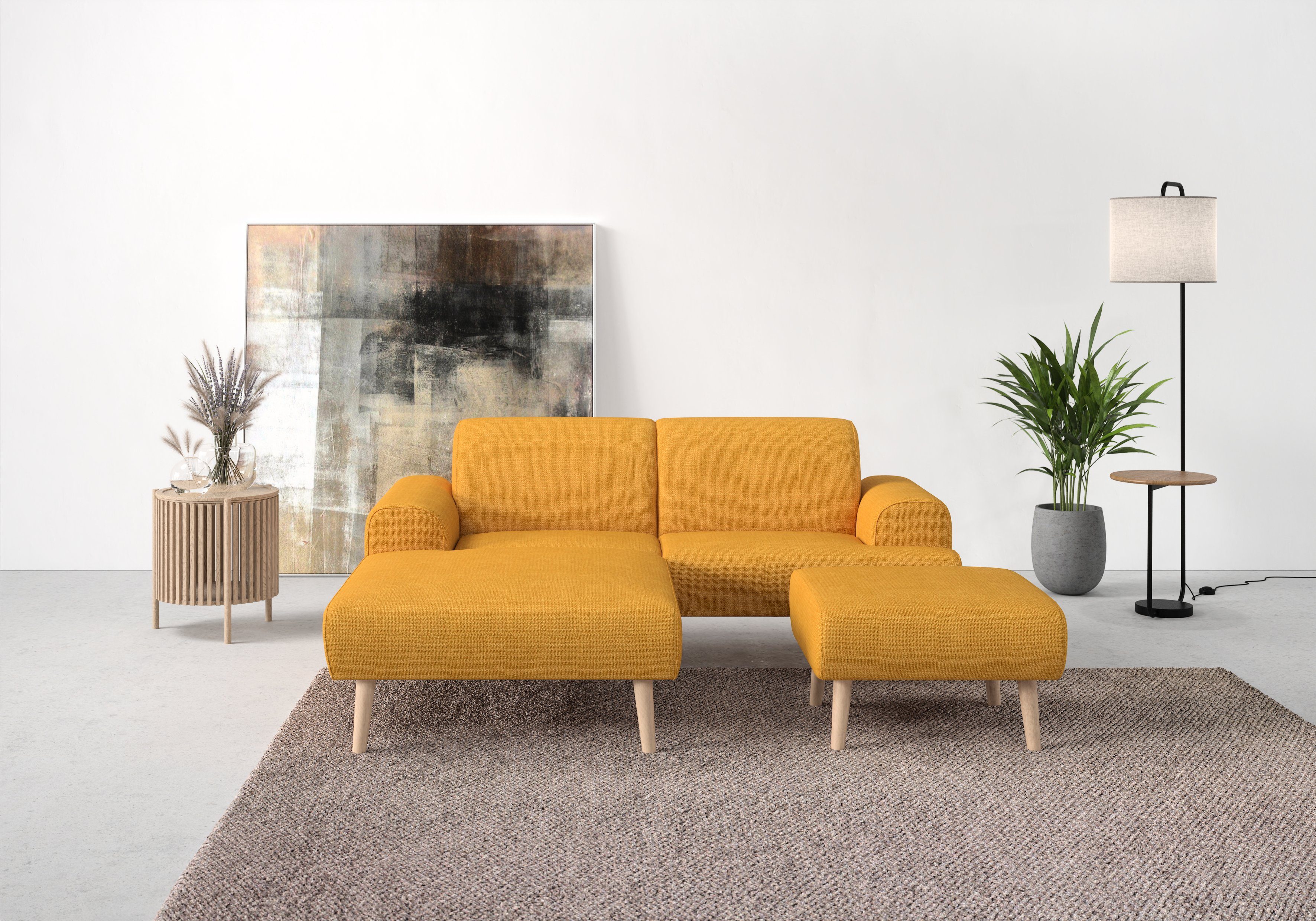 andas Hoekbank Swift L-vorm Binnenveringsinterieur, bxdxh: 192x83x176 cm